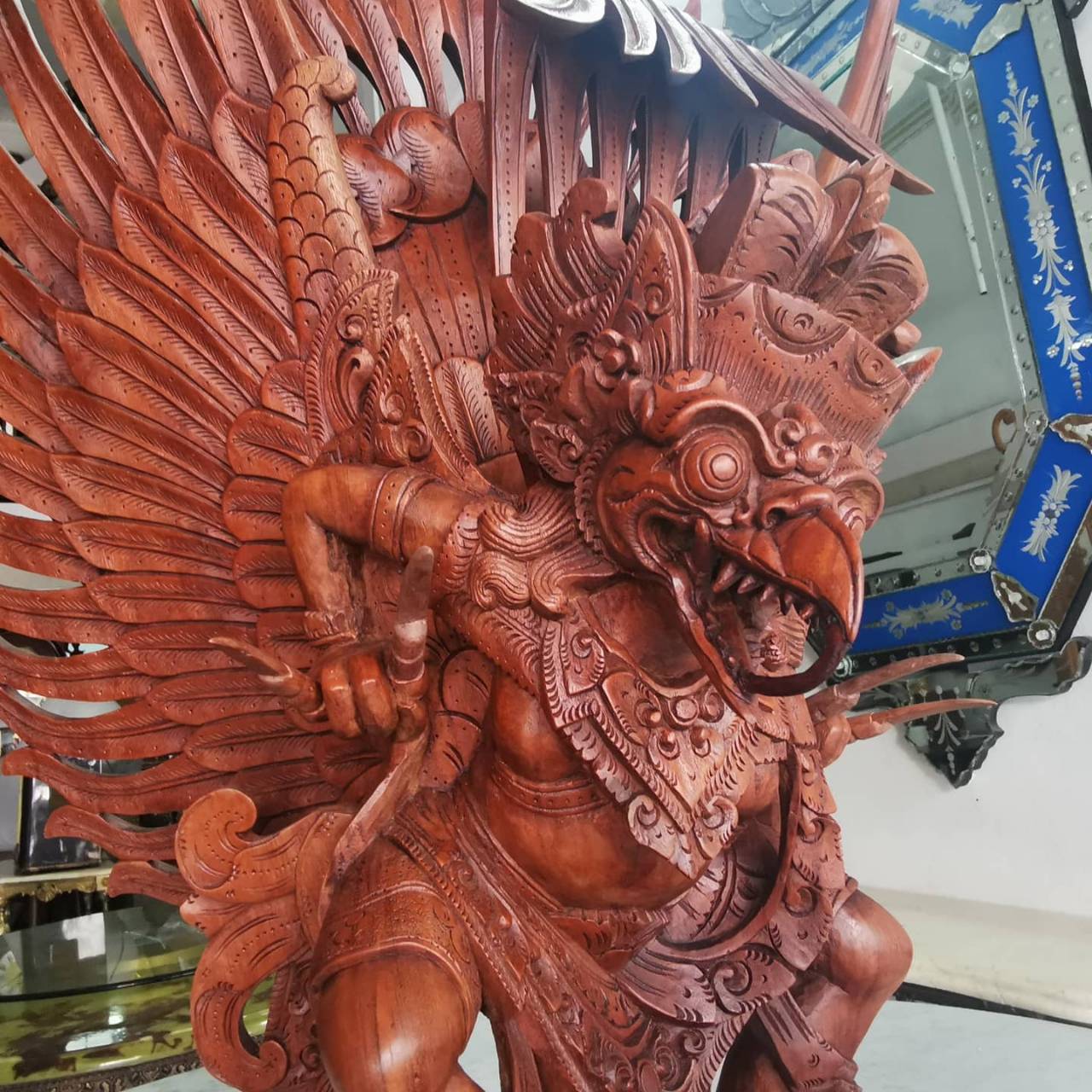 การูด้าไม้โบราณ งดงาม คลาสสิค หายากมาก ขนาด 90x60cm - Image 7