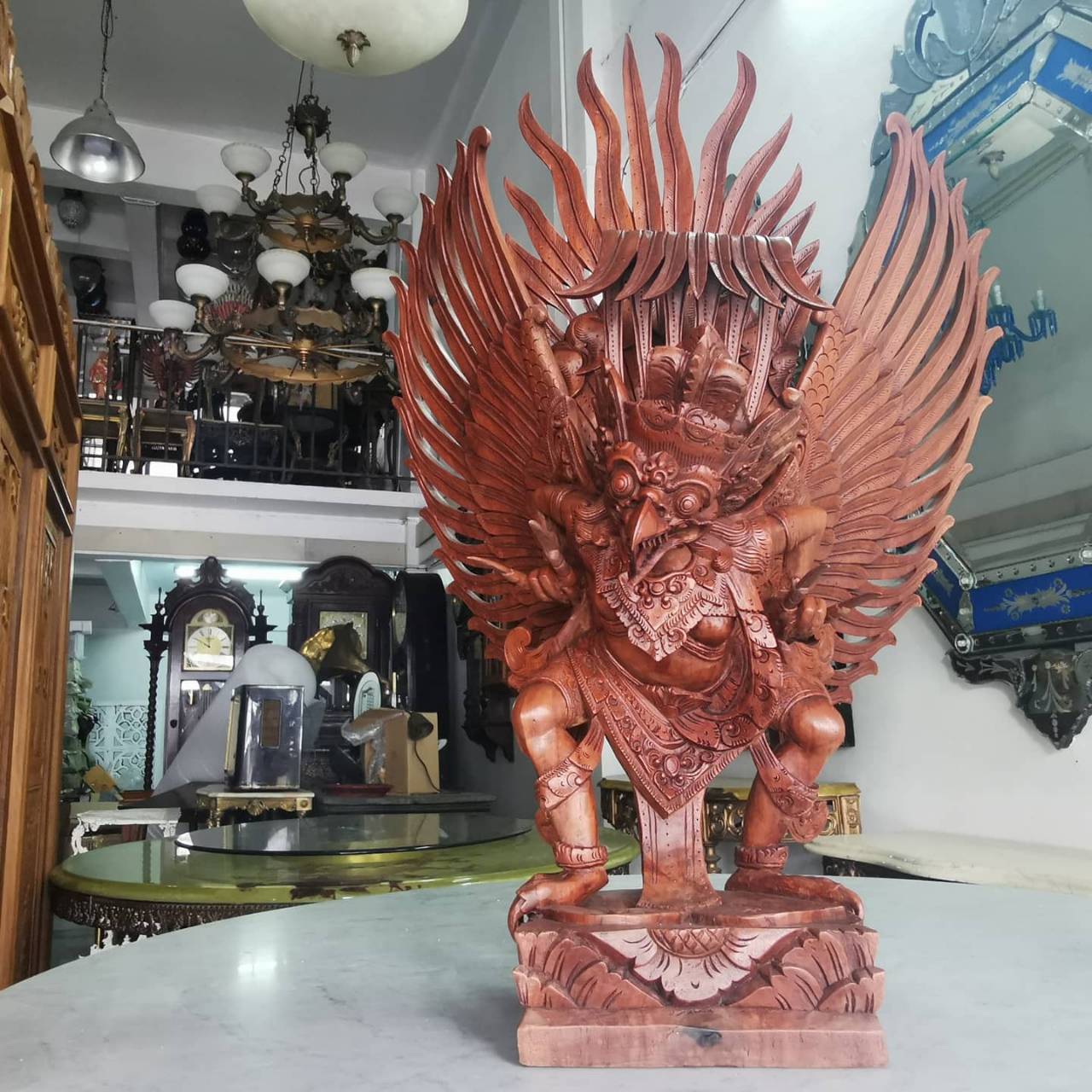 การูด้าไม้โบราณ งดงาม คลาสสิค หายากมาก ขนาด 90x60cm