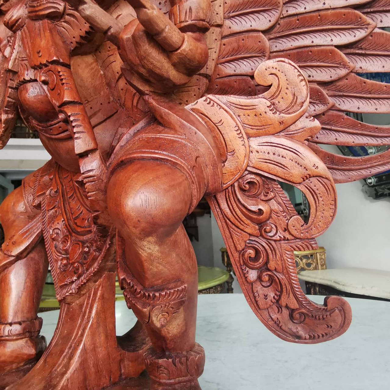 การูด้าไม้โบราณ งดงาม คลาสสิค หายากมาก ขนาด 90x60cm - Image 3