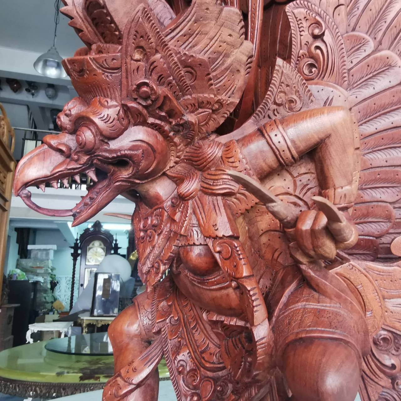 การูด้าไม้โบราณ งดงาม คลาสสิค หายากมาก ขนาด 90x60cm - Image 2