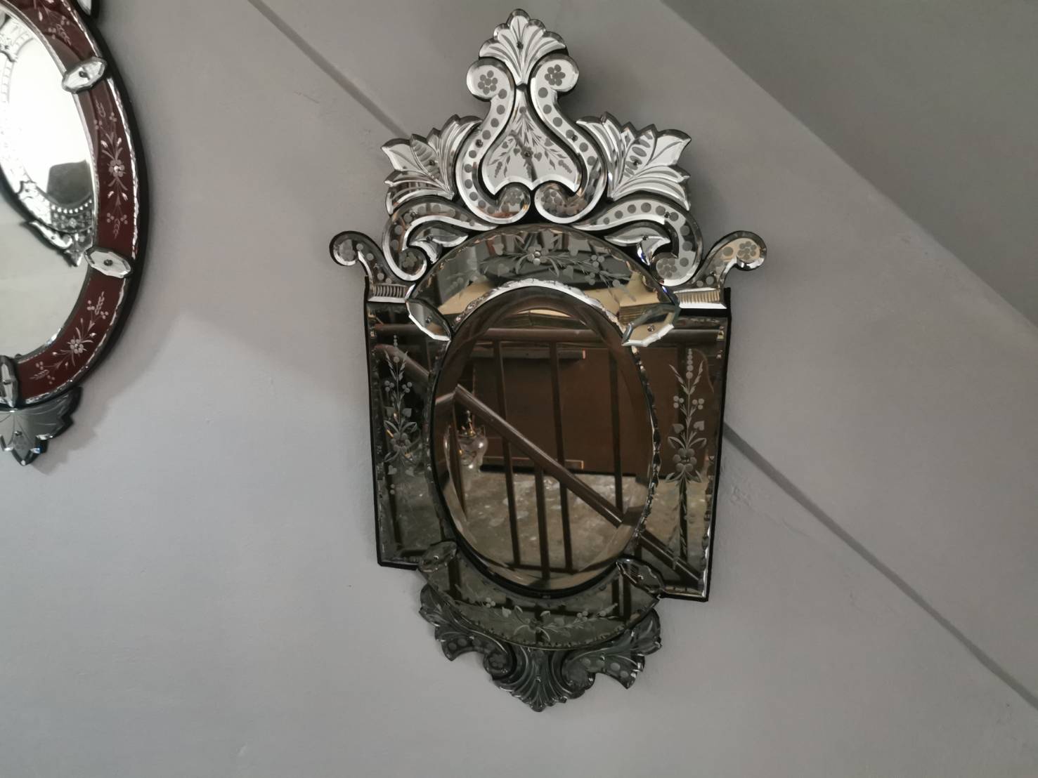 กระจกเวเนเชี่ยน  กระจกโบราณ ขนาดใหญ่  งดงาม คลาสสิค  แต่งบ้านแต่งร้าน ให้มีคุณค่า - Image 2