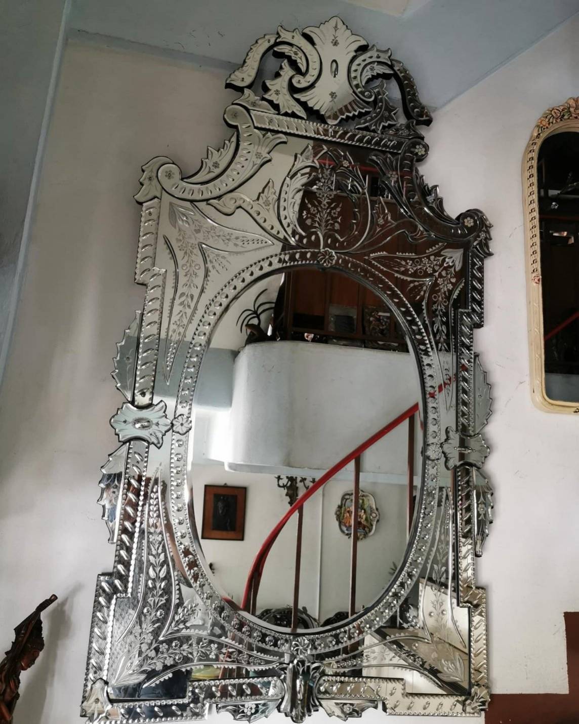 กระจกเวเนเชี่ยน  กระจกโบราณ ขนาดใหญ่  งดงาม คลาสสิค  แต่งบ้านแต่งร้าน ให้มีคุณค่า - Image 4