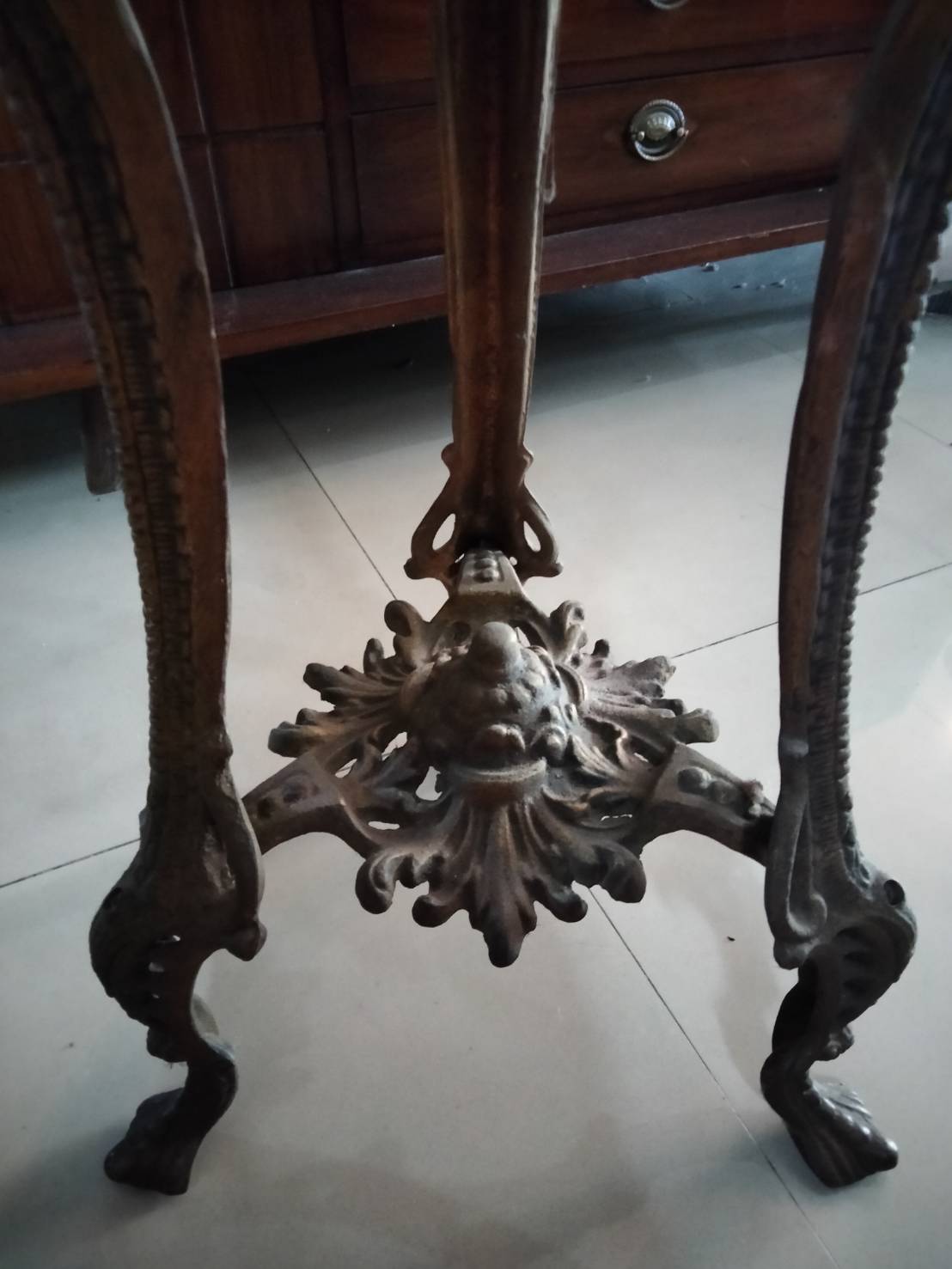 ชุดโต๊ะหินอ่อนโบราณ นำเข้าจากต่างประเทศ งดงาม สุดคลาสสิค หายาก - Image 3