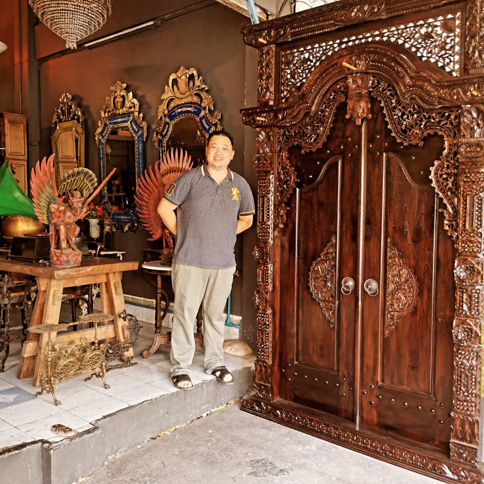 ซุ้มประตูไม้สักโบราณ ร้อยปี ประตูโบราณ ประตูไม้สักโบราณ  สุดคลาสสิค แต่งบ้านแต่งร้านให้มีคุณค่า - Image 5