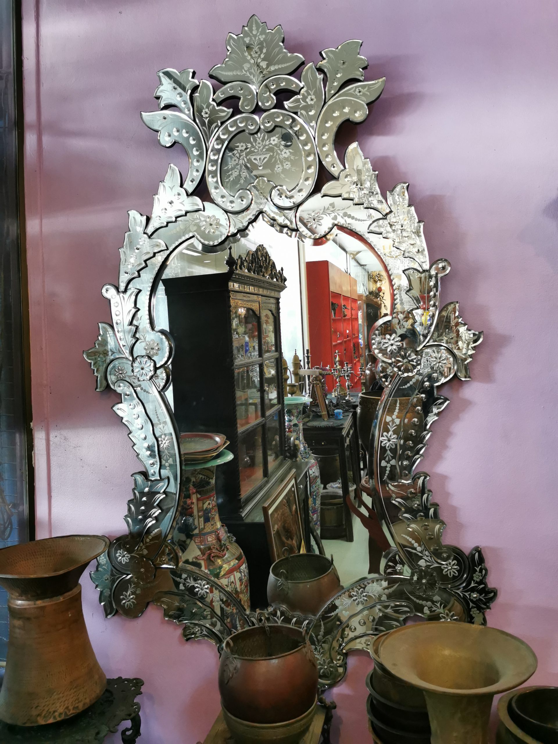 กระจกเวเนเชี่ยน  กระจกโบราณ ขนาดใหญ่  งดงาม คลาสสิค  แต่งบ้านแต่งร้าน ให้มีคุณค่า - Image 11