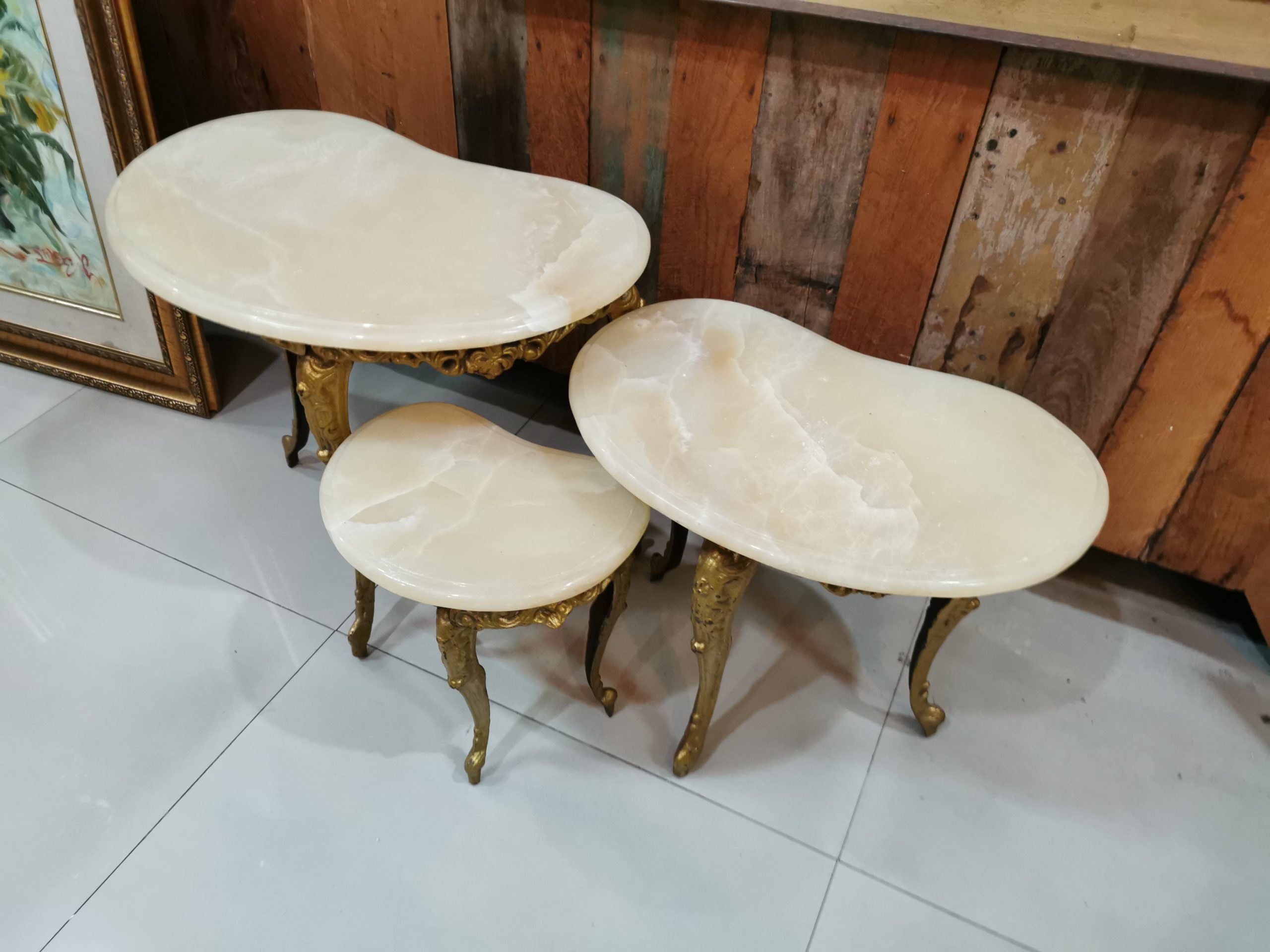 ชุดโต๊ะหินอ่อนโบราณ นำเข้าจากต่างประเทศ งดงาม สุดคลาสสิค หายาก - Image 3