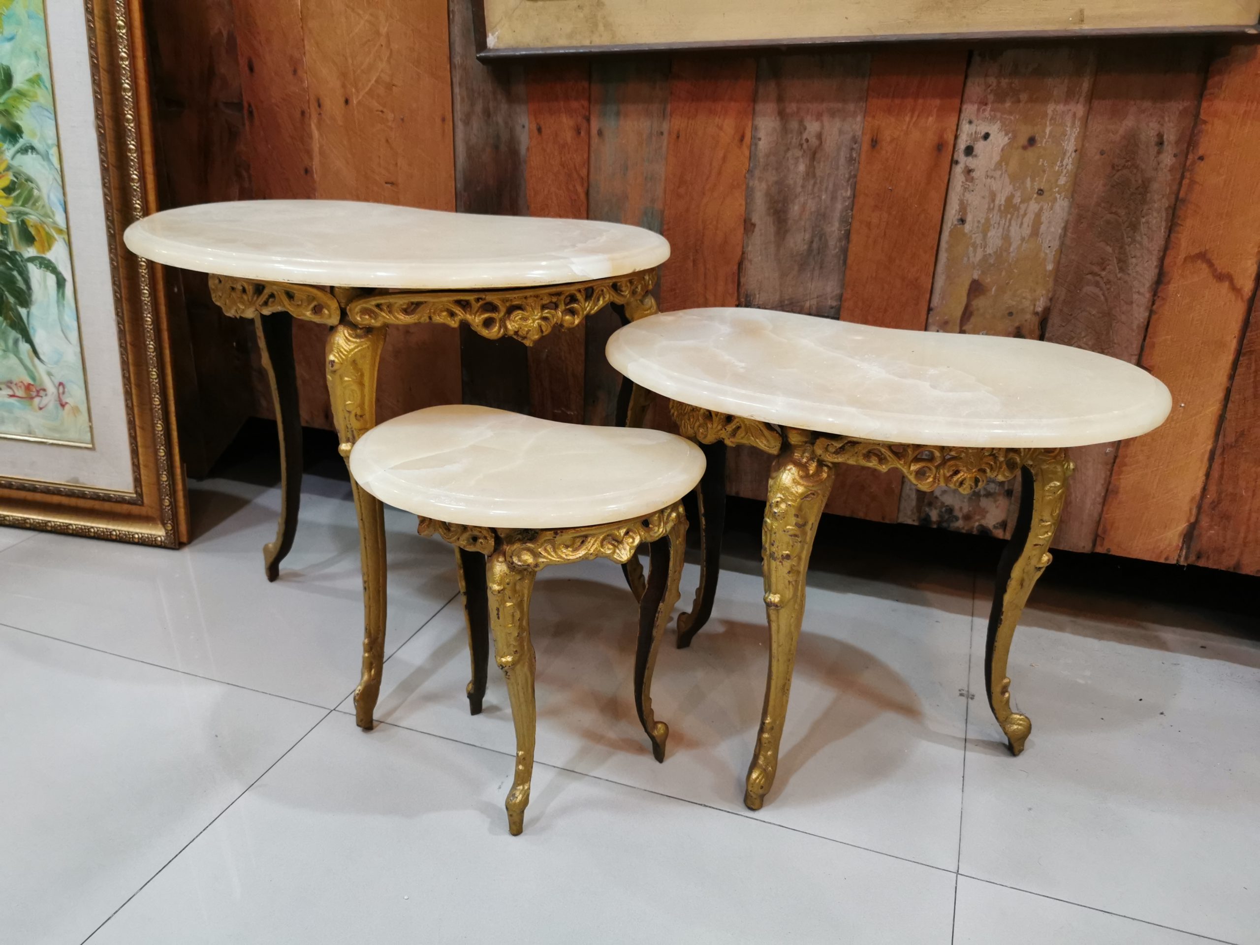 ชุดโต๊ะหินอ่อนโบราณ นำเข้าจากต่างประเทศ งดงาม สุดคลาสสิค หายาก