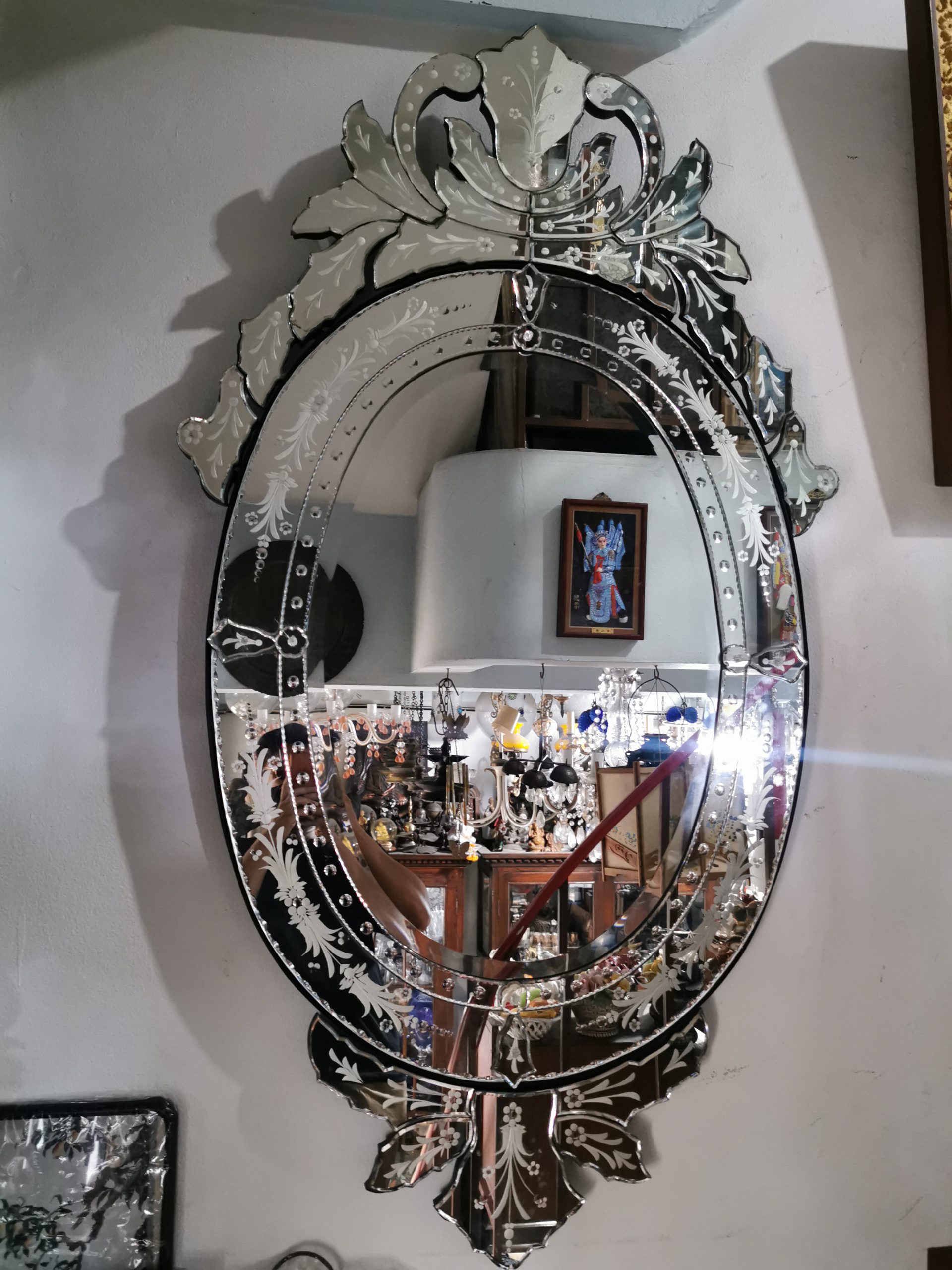 กระจกเวเนเชี่ยน  กระจกโบราณ ขนาดใหญ่  งดงาม คลาสสิค  แต่งบ้านแต่งร้าน ให้มีคุณค่า - Image 13