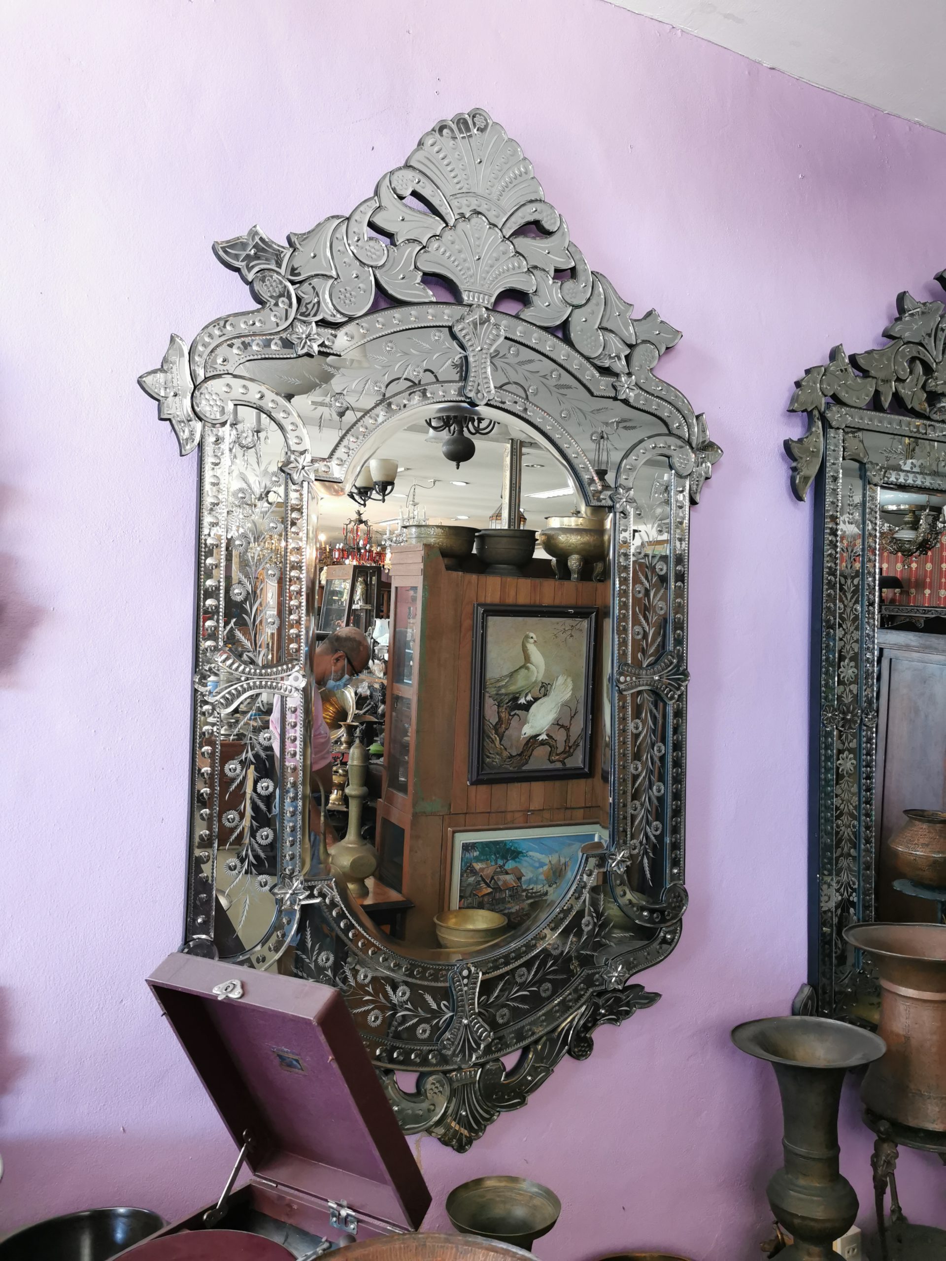 กระจกเวเนเชี่ยน  กระจกโบราณ ขนาดใหญ่  งดงาม คลาสสิค  แต่งบ้านแต่งร้าน ให้มีคุณค่า - Image 15