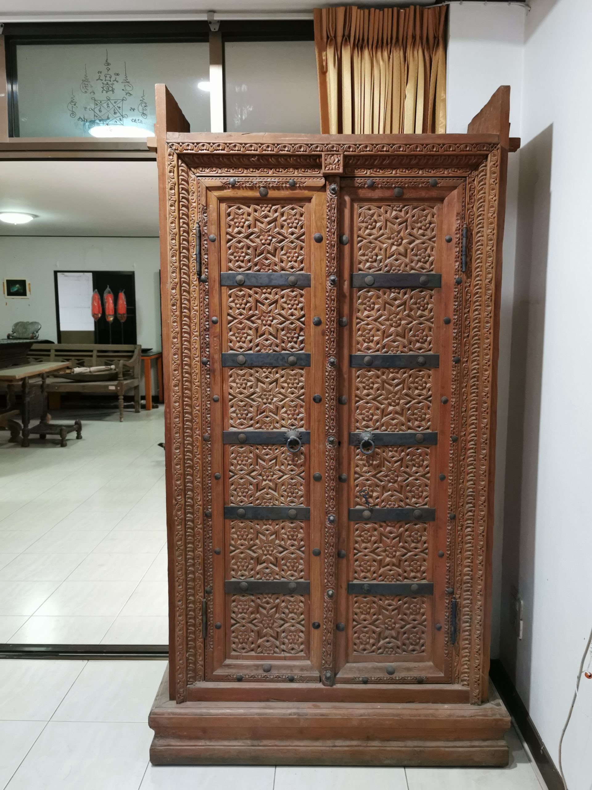 ⚜️ตู้โบราณ ตู้โชว์โบราณ ตู้ไม้โบราณ ตู้โชว์ไม้โบราณ งดงาม คลาสสิค แต่งบ้าน แต่งร้าน ให้มีคุณค่า - Image 4