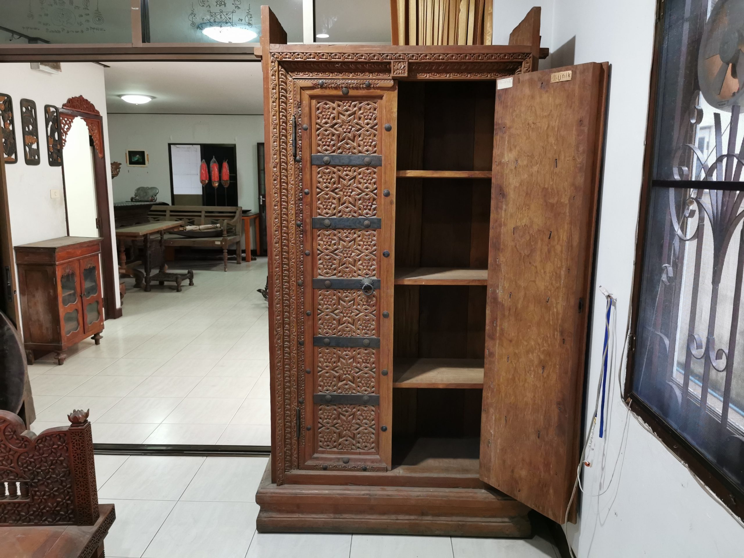 ⚜️ตู้โบราณ ตู้โชว์โบราณ ตู้ไม้โบราณ ตู้โชว์ไม้โบราณ งดงาม คลาสสิค แต่งบ้าน แต่งร้าน ให้มีคุณค่า - Image 3