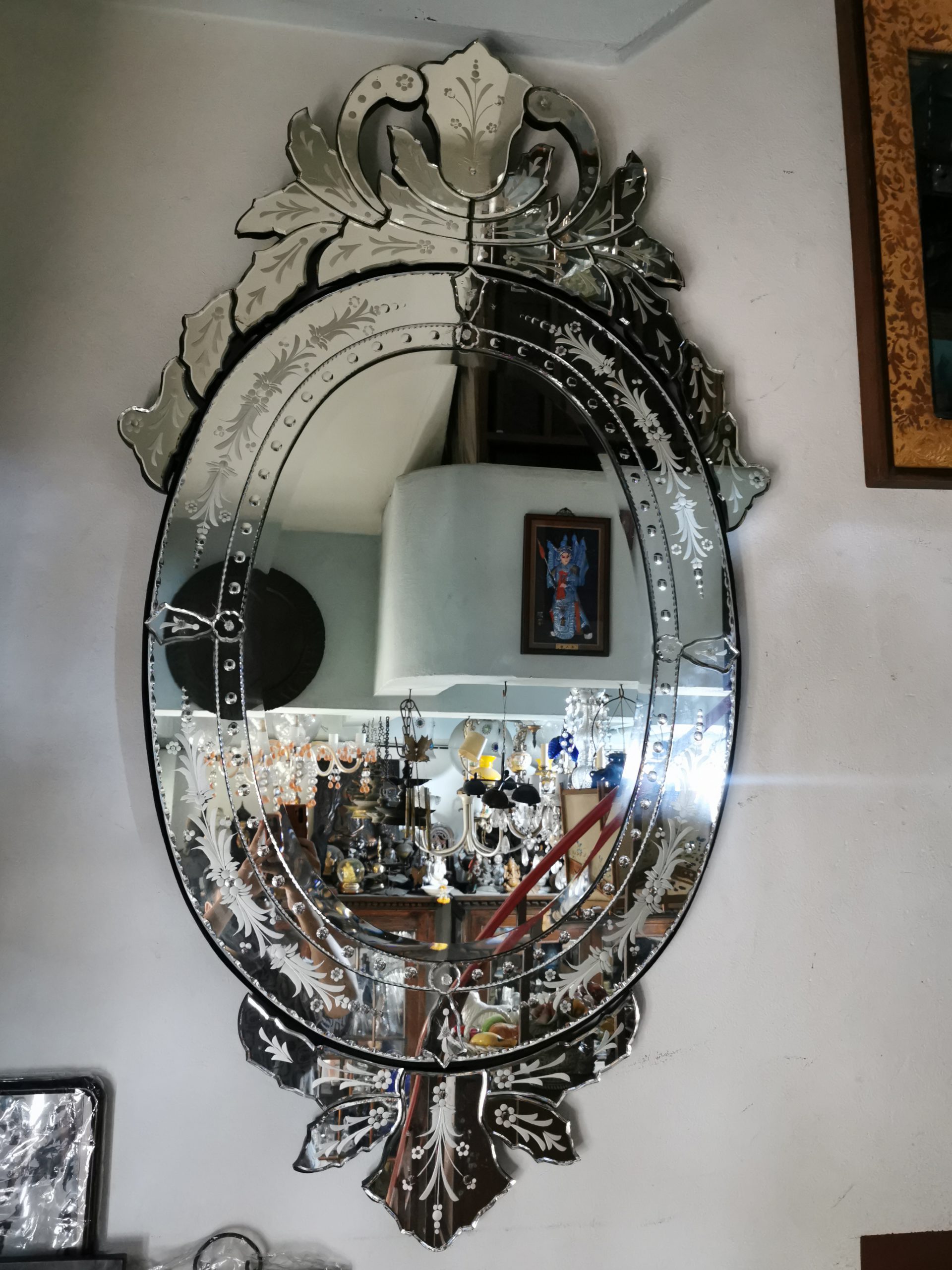 กระจกเวเนเชี่ยน  กระจกโบราณ ขนาดใหญ่  งดงาม คลาสสิค  แต่งบ้านแต่งร้าน ให้มีคุณค่า - Image 23