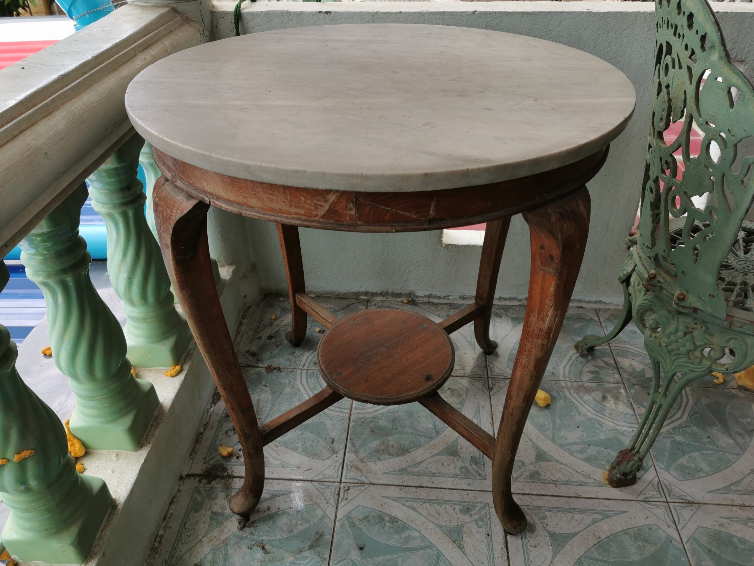 โต๊ะหินอ่อน 80cm โต๊ะหินอ่อนอิตาลี่ นำเข้าจากต่างประเทศ งดงาม สุดคลาสสิค หายาก