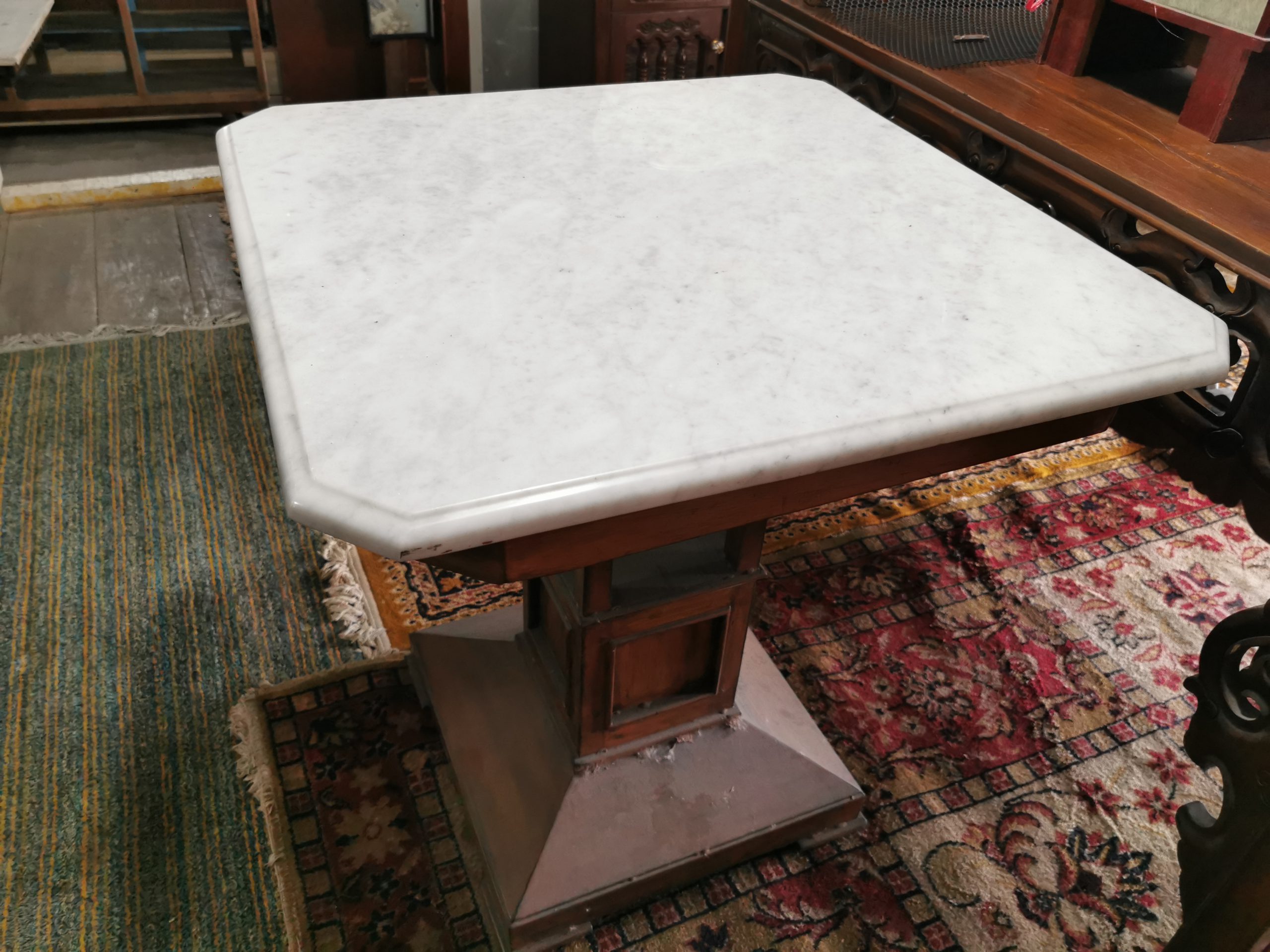 โต๊ะหินอ่อน 80cm โต๊ะหินอ่อนอิตาลี่ นำเข้าจากต่างประเทศ งดงาม สุดคลาสสิค หายาก - Image 2