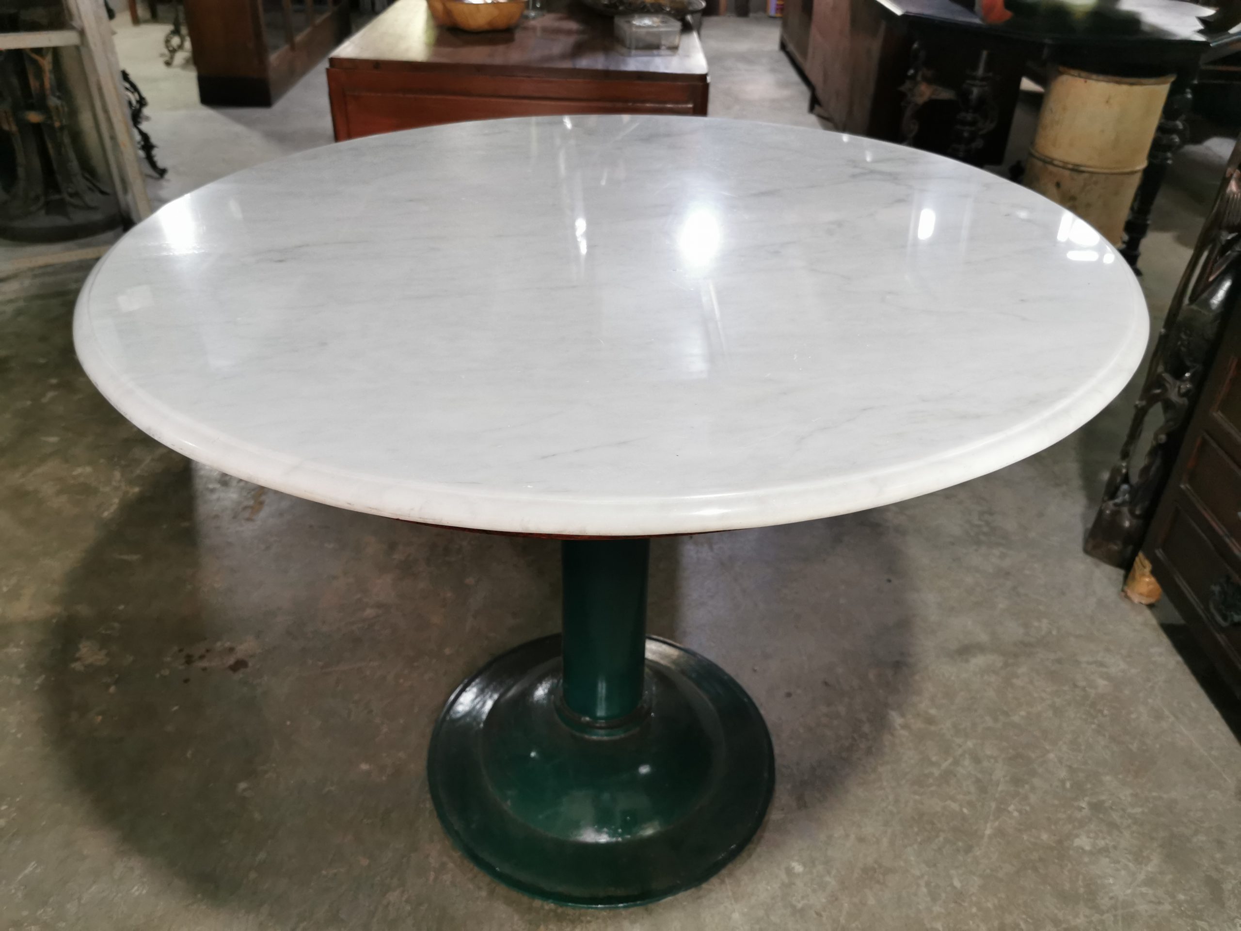 โต๊ะหินอ่อน 100cm โต๊ะหินอ่อนโบราณ นำเข้าจากต่างประเทศ งดงาม สุดคลาสสิค หายาก