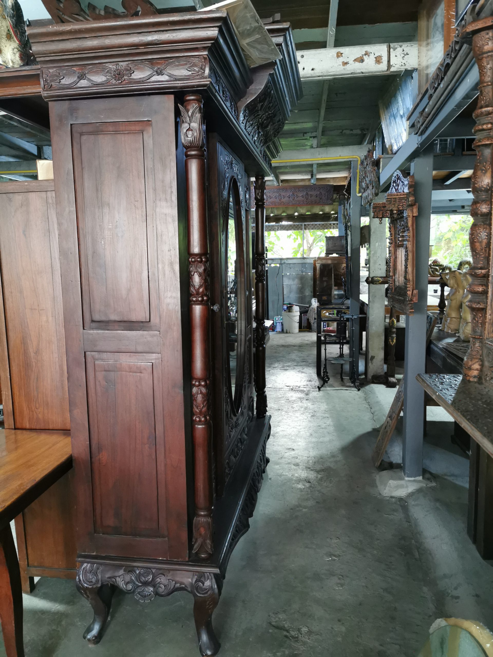 ⚜️ตู้โบราณ ตู้โชว์โบราณ ตู้ไม้โบราณ ตู้โชว์ไม้โบราณ งดงาม คลาสสิค แต่งบ้าน แต่งร้าน ให้มีคุณค่า - Image 7