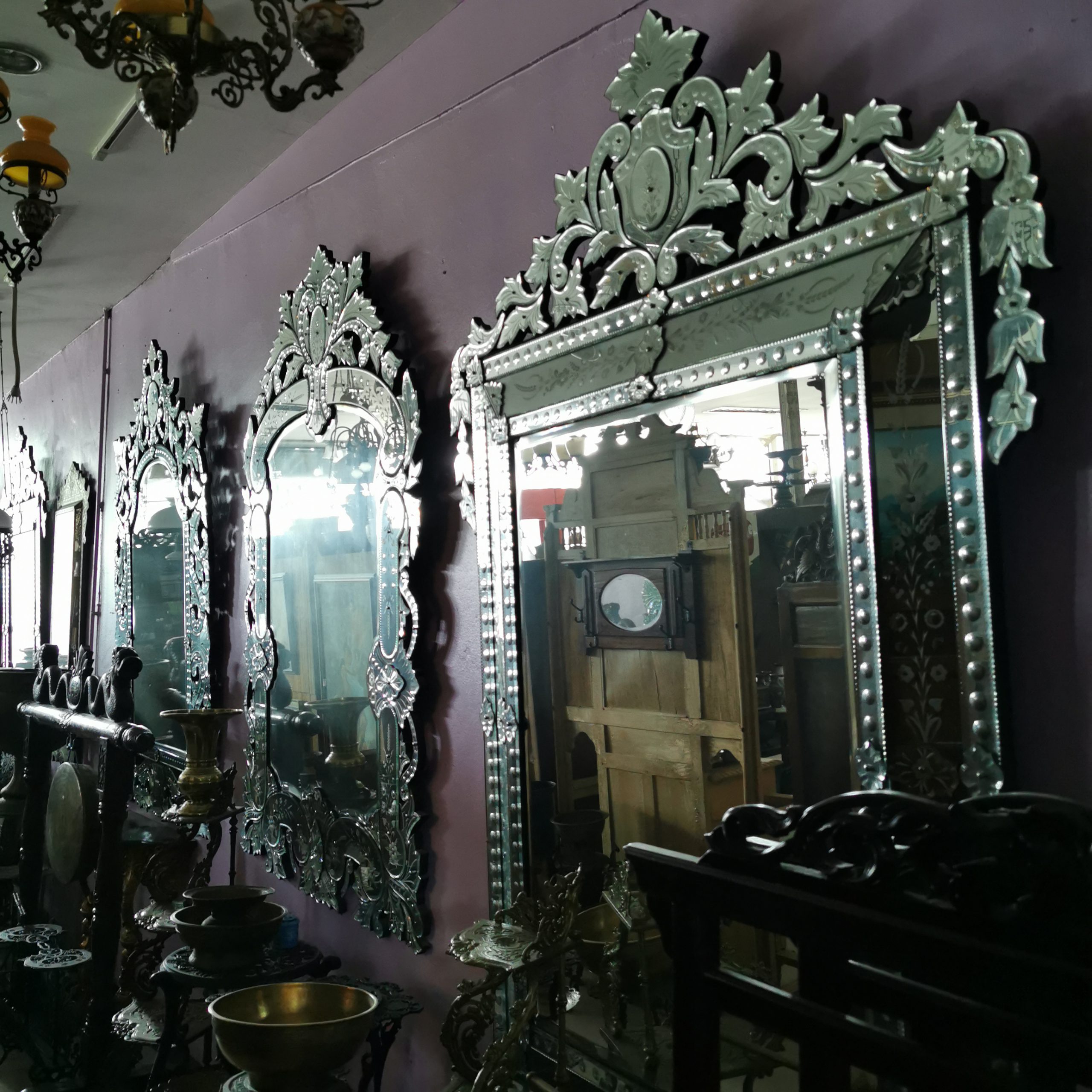 กระจกเวเนเชี่ยน  กระจกโบราณ ขนาดใหญ่  งดงาม คลาสสิค  แต่งบ้านแต่งร้าน ให้มีคุณค่า - Image 25