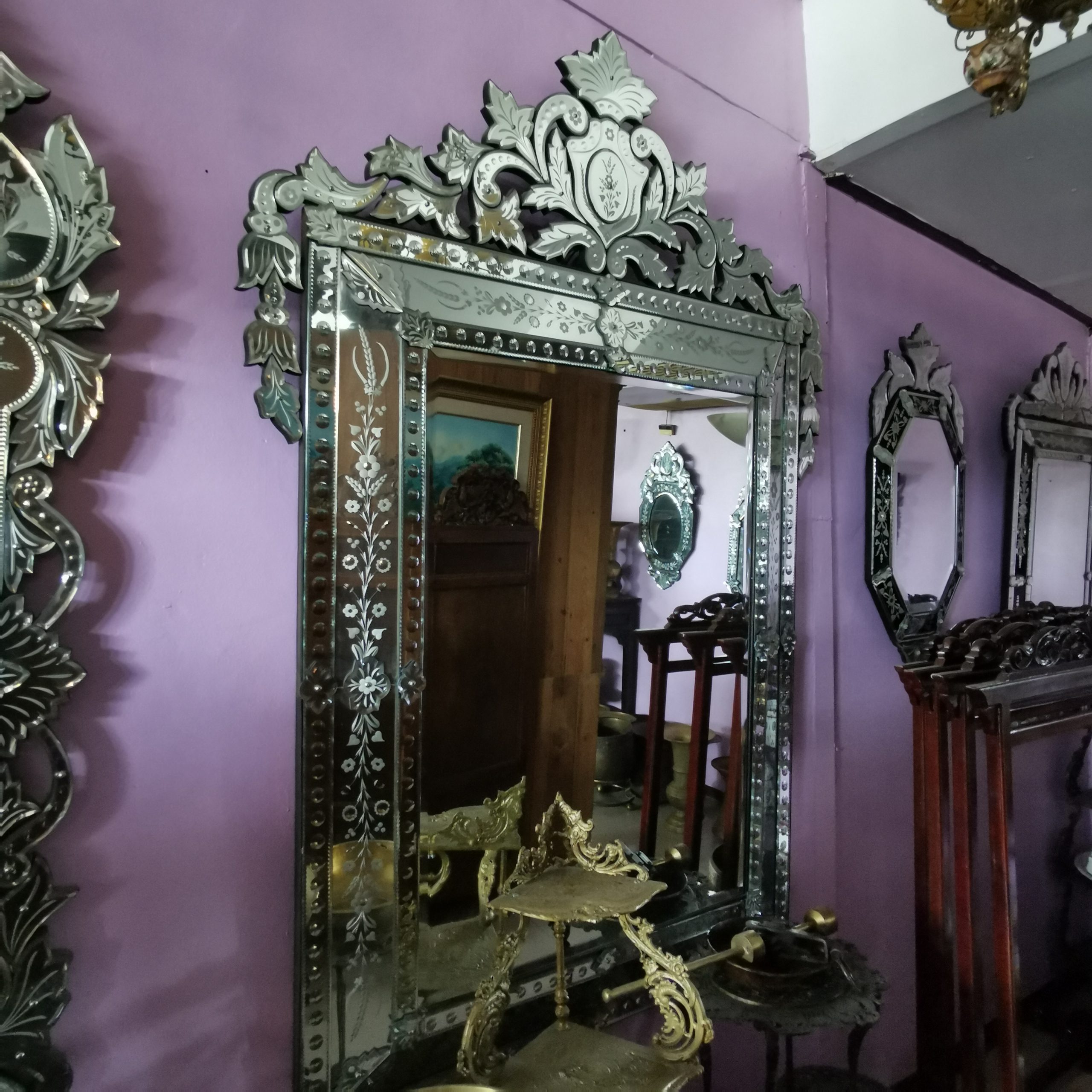 กระจกเวเนเชี่ยน  กระจกโบราณ ขนาดใหญ่  งดงาม คลาสสิค  แต่งบ้านแต่งร้าน ให้มีคุณค่า - Image 26