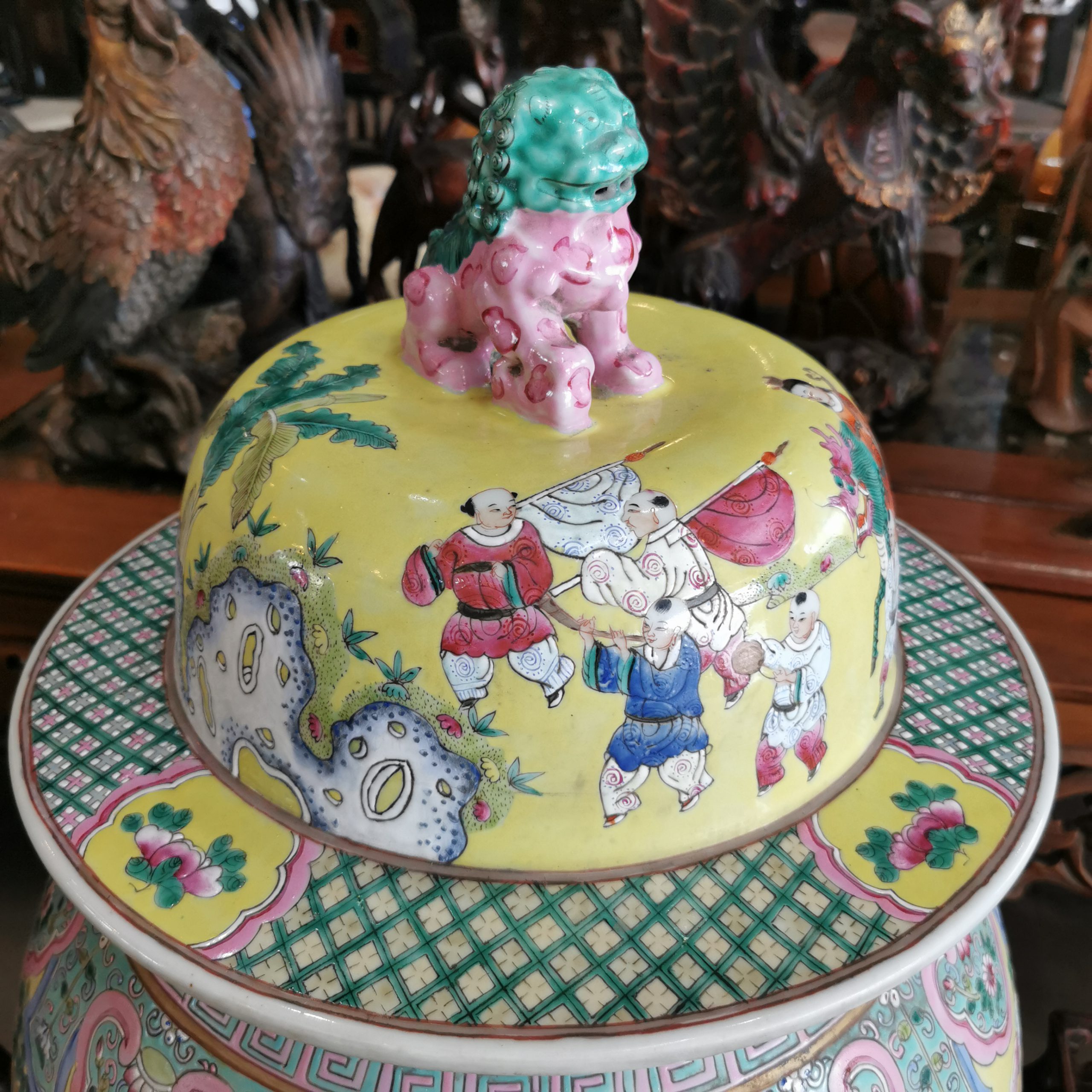 แจกันโบราณ แจกันลายคราม แจกันกังใส งดงาม คลาสสิค หายากมาก - Image 3