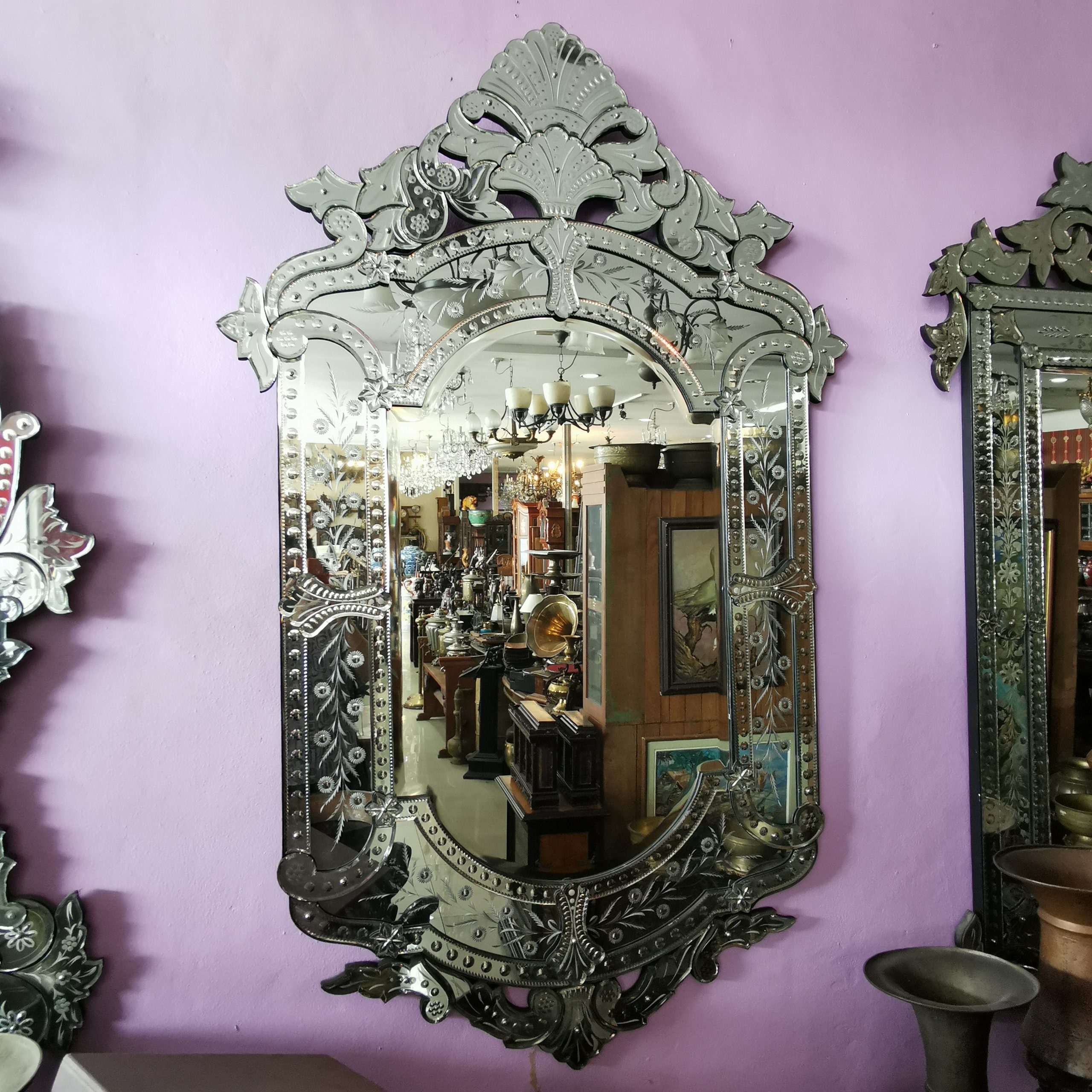 กระจกเวเนเชี่ยน  กระจกโบราณ ขนาดใหญ่  งดงาม คลาสสิค  แต่งบ้านแต่งร้าน ให้มีคุณค่า - Image 27