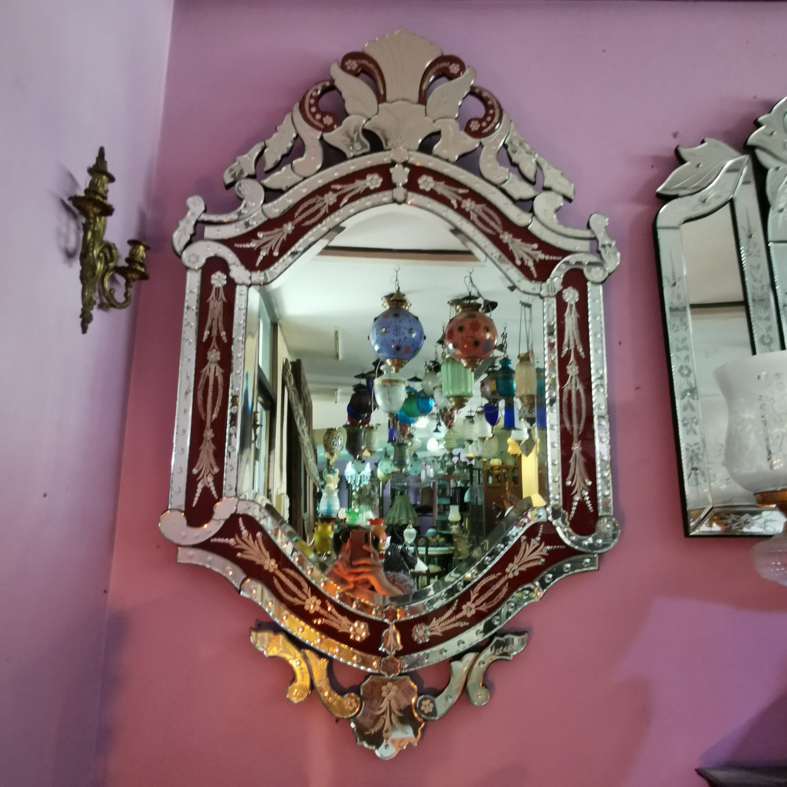 กระจกเวเนเชี่ยน  กระจกโบราณ ขนาดใหญ่  งดงาม คลาสสิค  แต่งบ้านแต่งร้าน ให้มีคุณค่า - Image 29