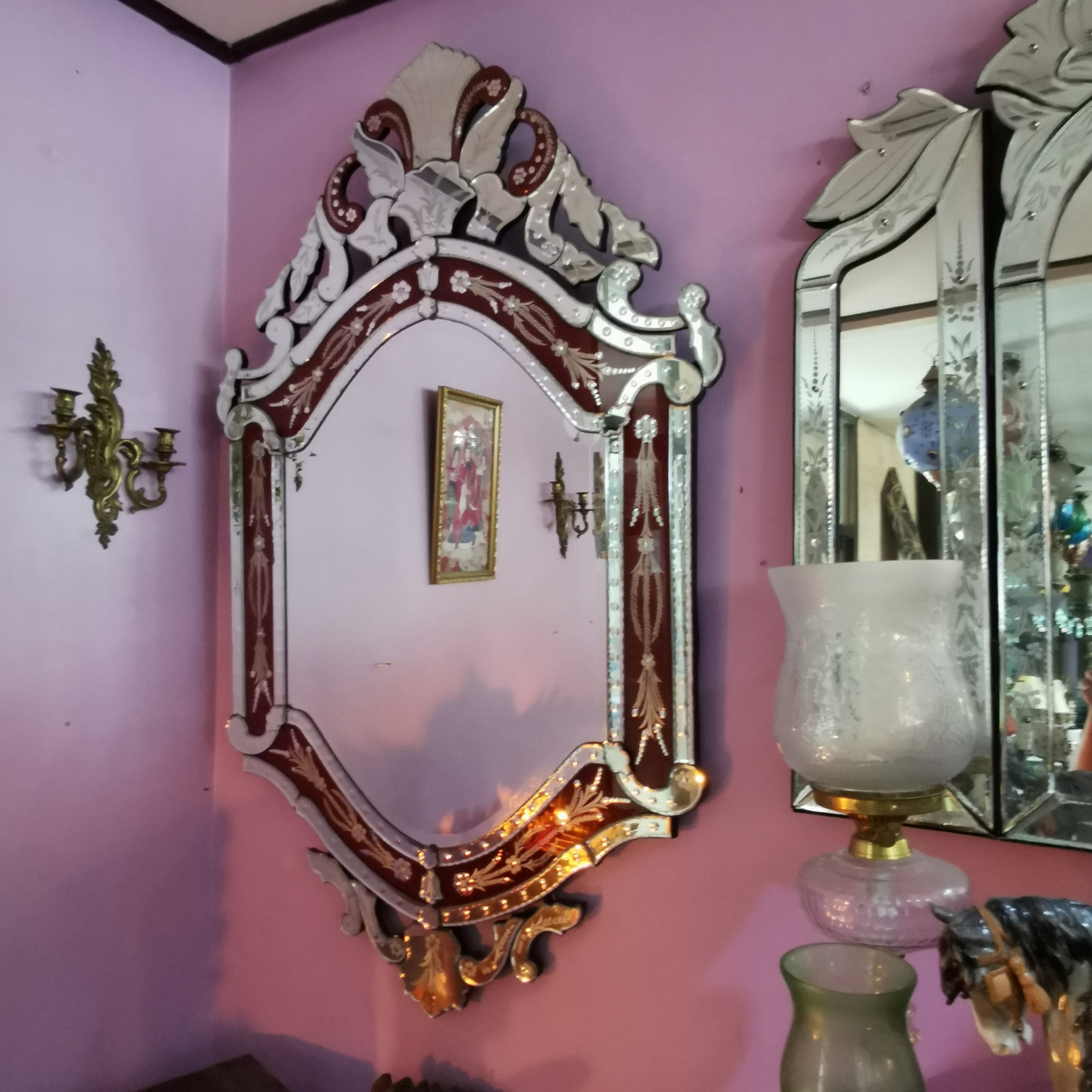 กระจกเวเนเชี่ยน  กระจกโบราณ ขนาดใหญ่  งดงาม คลาสสิค  แต่งบ้านแต่งร้าน ให้มีคุณค่า - Image 32