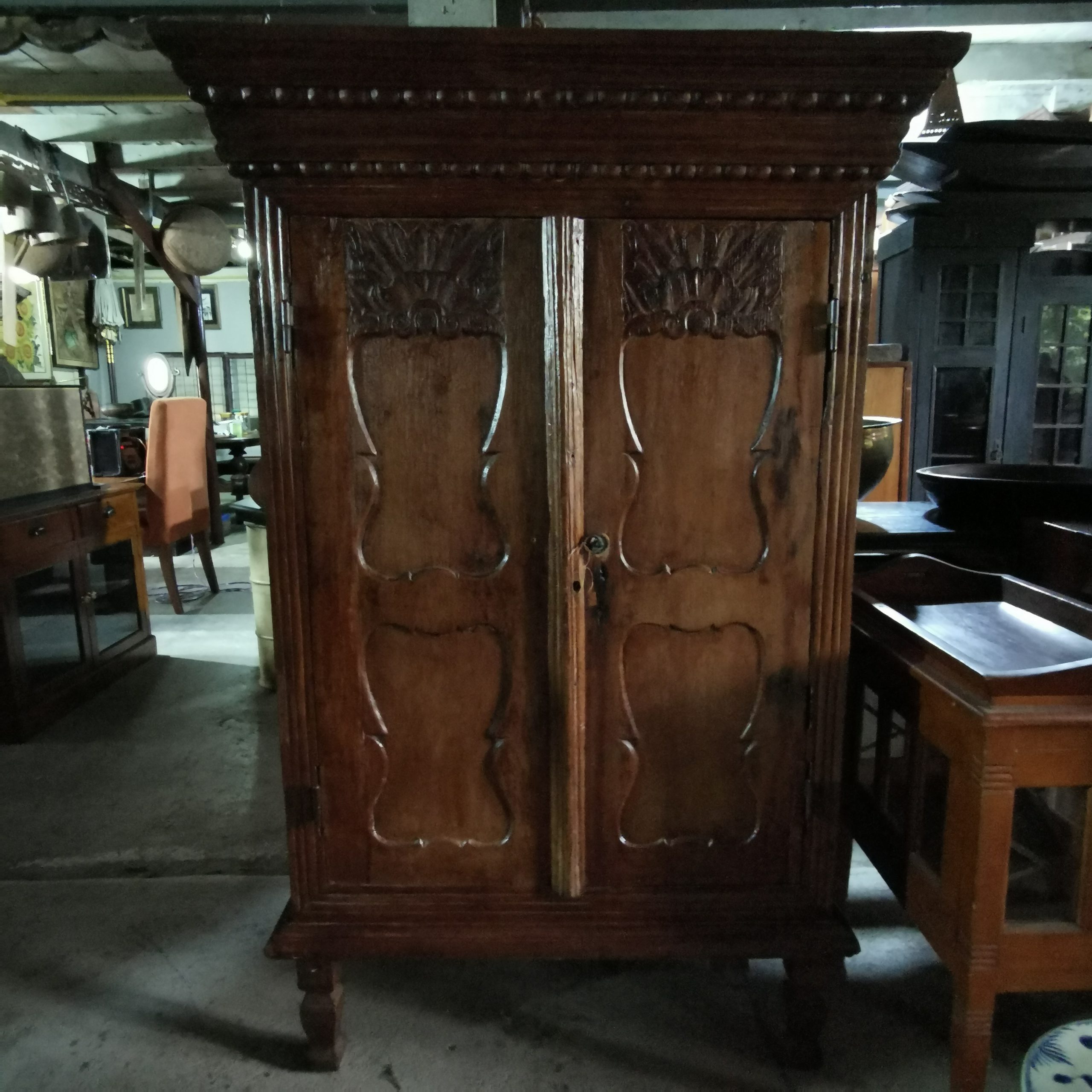 ⚜️ตู้โบราณ ตู้ไม้โบราณ ตู้โชว์ไม้โบราณ  งดงาม คลาสสิค แต่งบ้าน แต่งร้าน ให้มีคุณค่า - Image 4