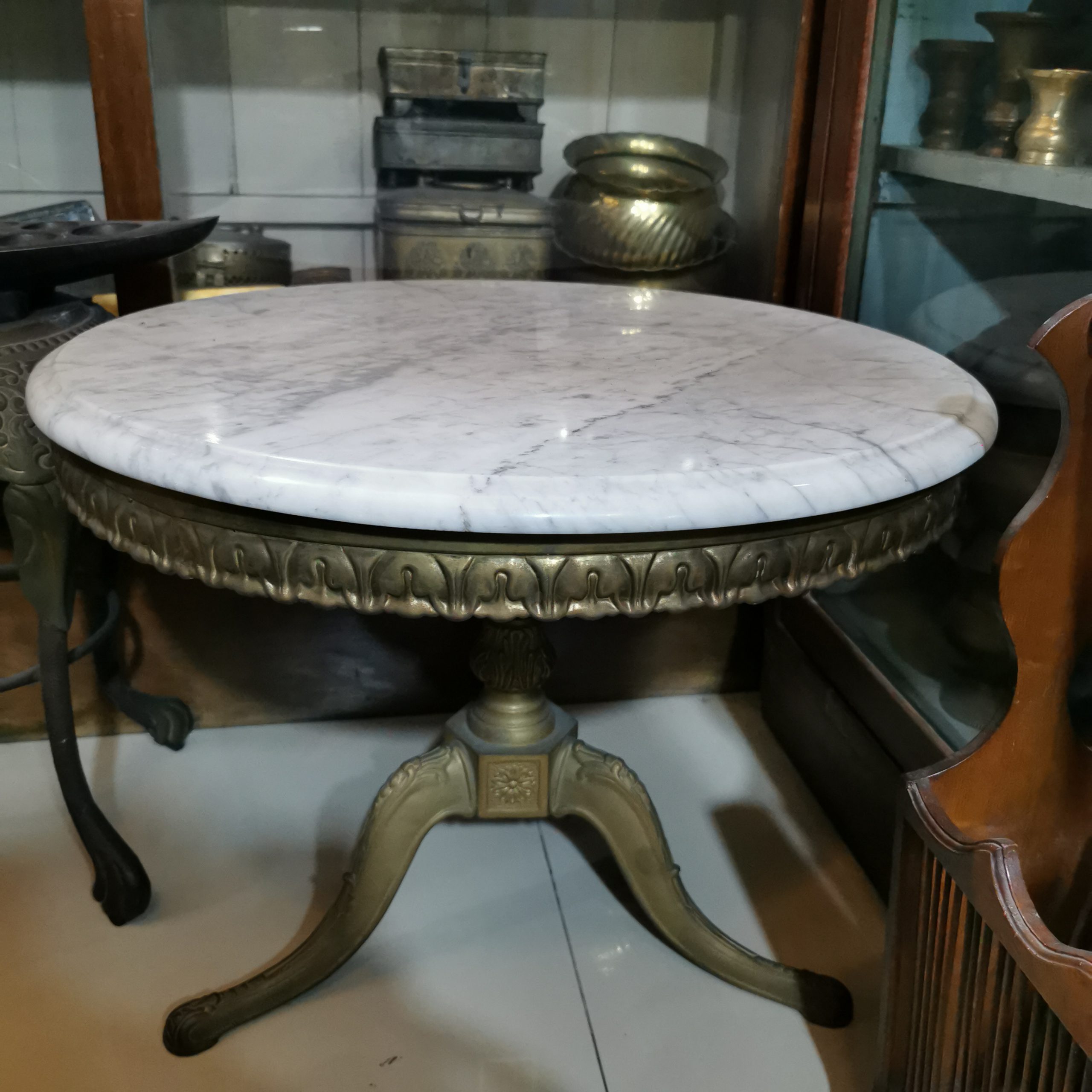 ชุดโต๊ะหินอ่อนโบราณ นำเข้าจากต่างประเทศ งดงาม สุดคลาสสิค หายาก