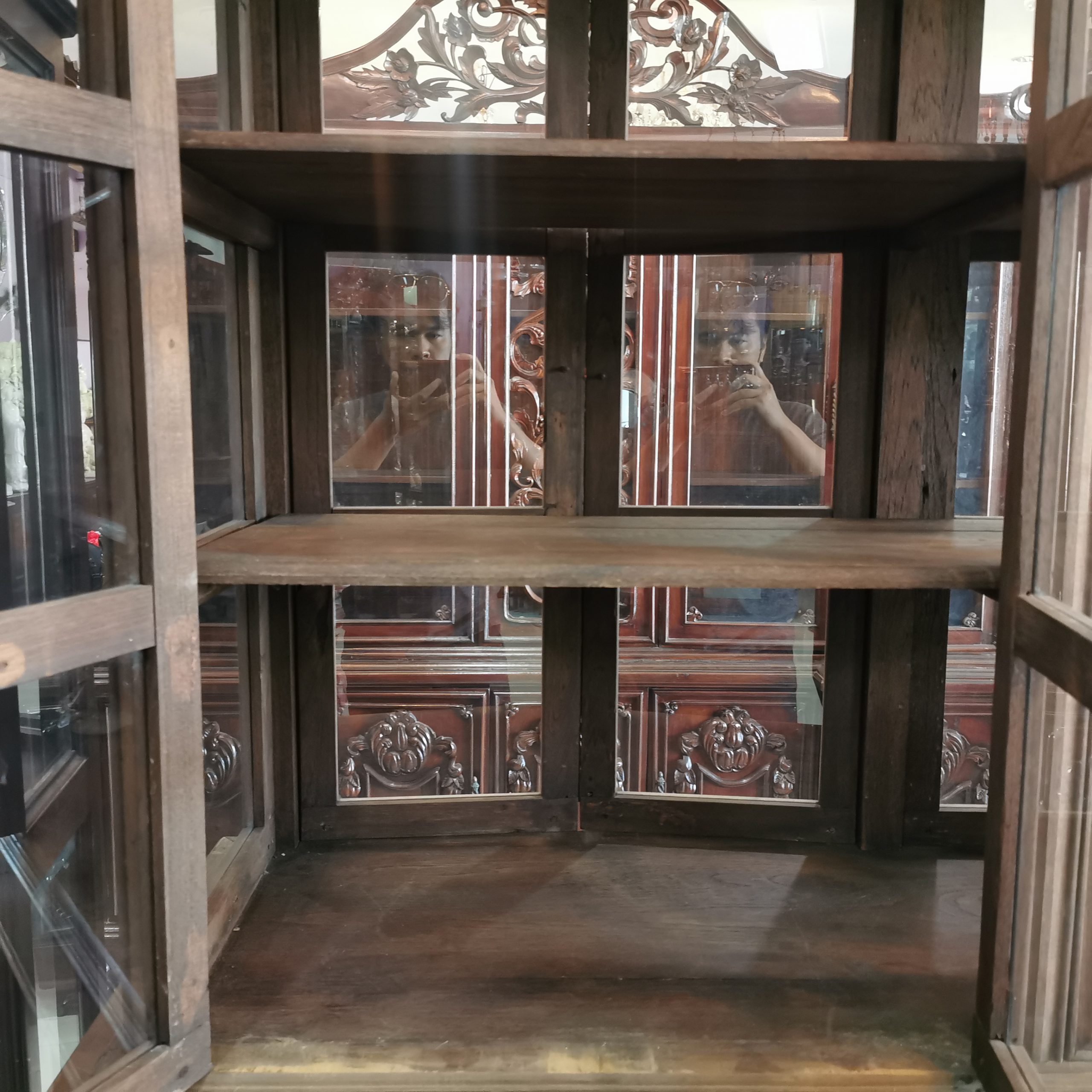 ⚜️ตู้โบราณ ตู้โชว์โบราณ ตู้ไม้โบราณ ตู้โชว์ไม้โบราณ งดงาม คลาสสิค แต่งบ้าน แต่งร้าน ให้มีคุณค่า - Image 6