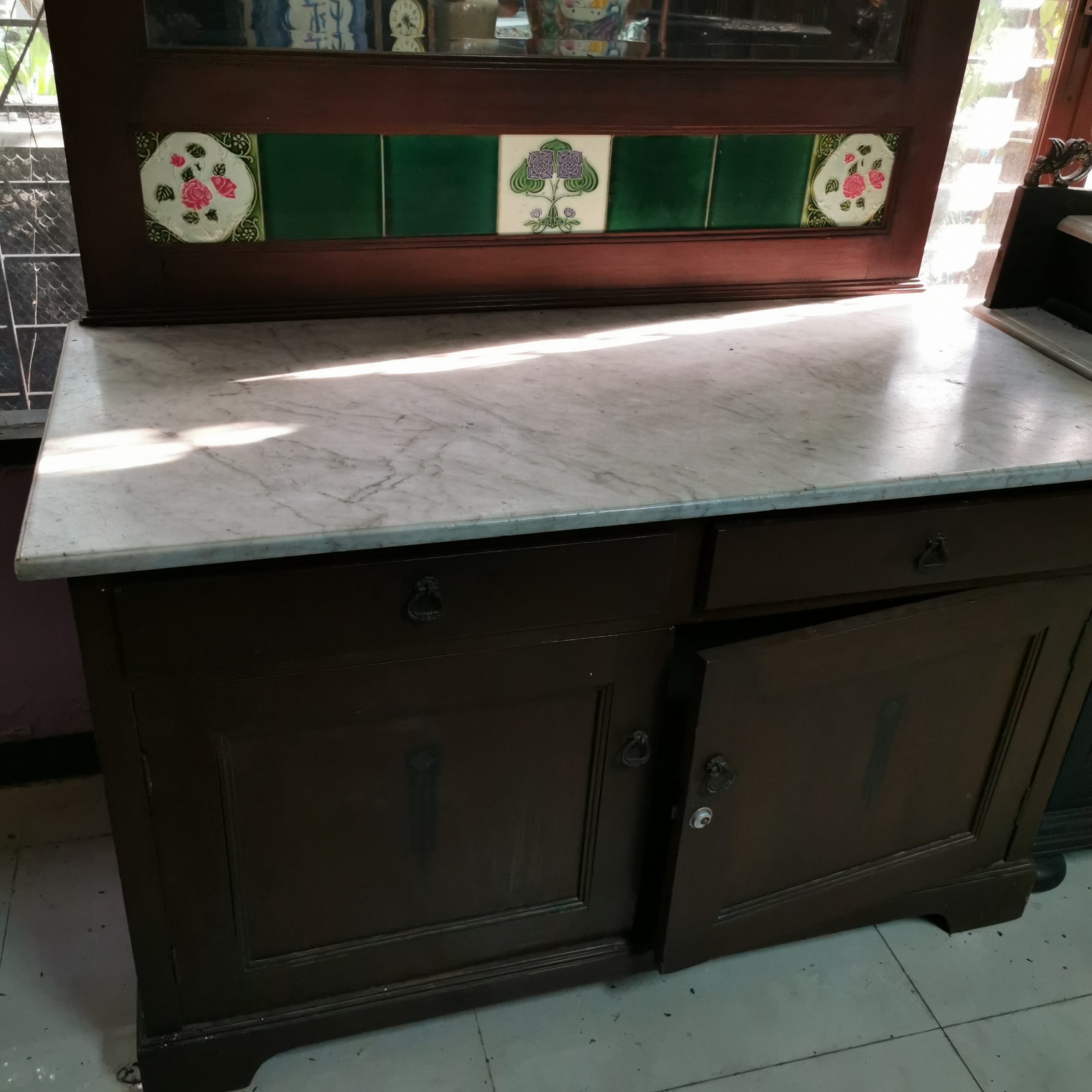 ⚜️ตู้โบราณ ตู้โชว์โบราณ ตู้ไม้โบราณ ตู้โชว์ไม้โบราณ งดงาม คลาสสิค แต่งบ้าน แต่งร้าน ให้มีคุณค่า - Image 3