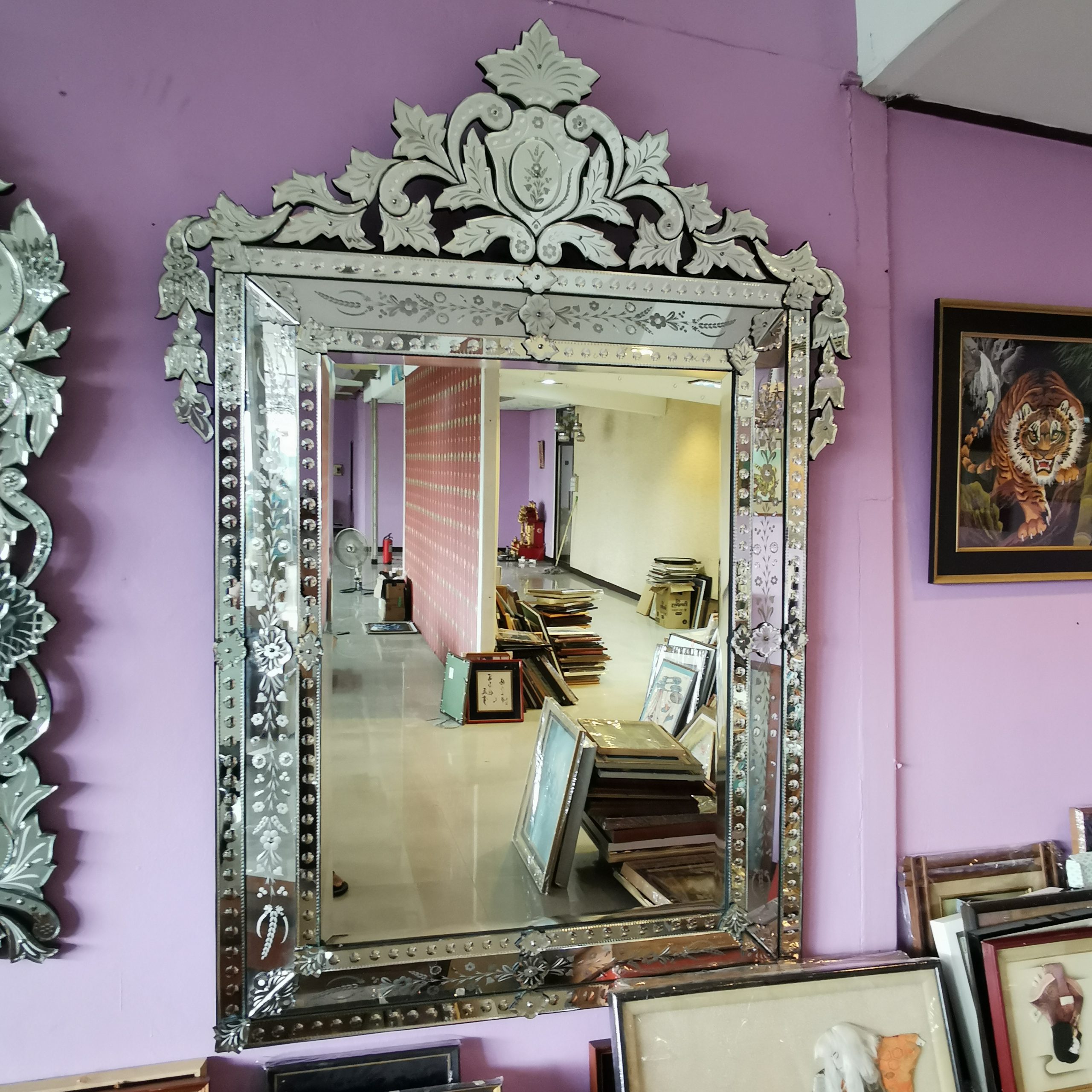 กระจกเวเนเชี่ยน  กระจกโบราณ ขนาดใหญ่  งดงาม คลาสสิค  แต่งบ้านแต่งร้าน ให้มีคุณค่า - Image 45