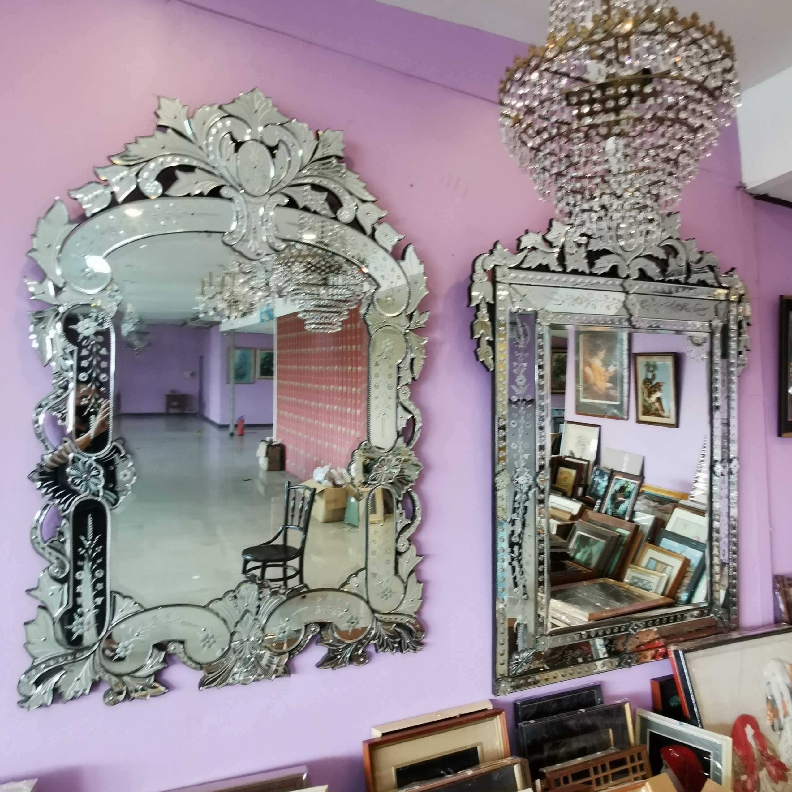 กระจกเวเนเชี่ยน  กระจกโบราณ ขนาดใหญ่  งดงาม คลาสสิค  แต่งบ้านแต่งร้าน ให้มีคุณค่า - Image 47