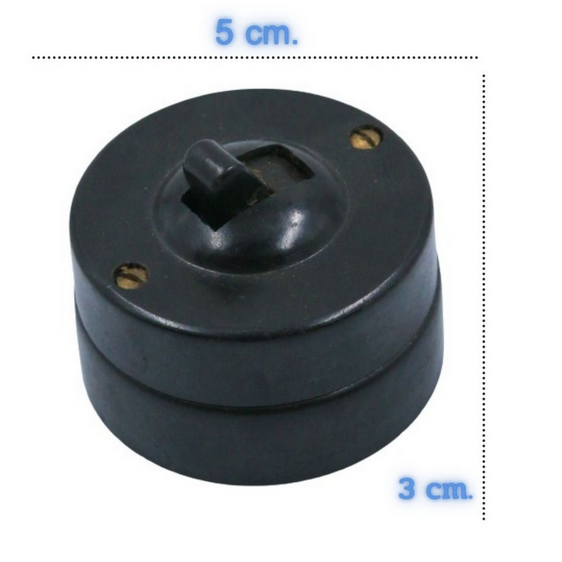 สวิทไฟโบราณสำหรับ เปิด/ปิด สีดำ ขนาด 3*5 เซนติเมตร โปร 5ตัว 1700บาทส่งฟรี - Image 2