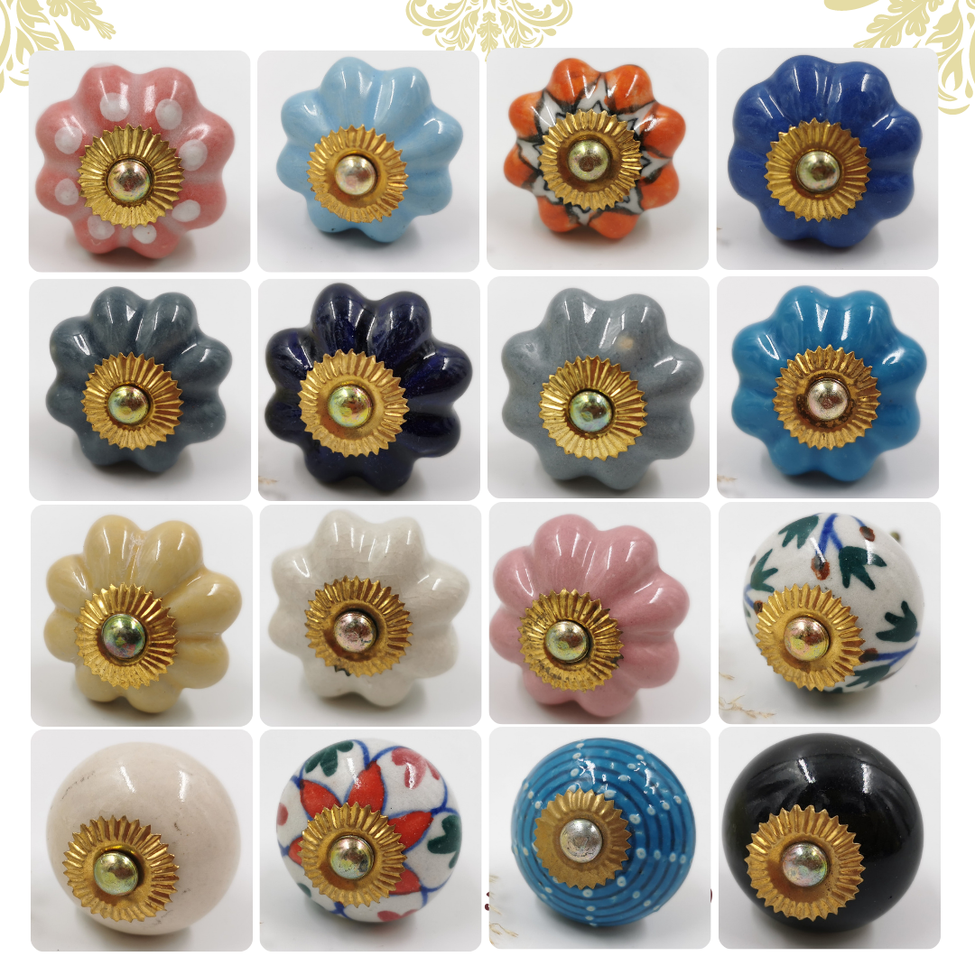 เม็ดมะยม กระเบื้องเผา ย้อนยุค มือจับตู้ แต่งบ้าน แต่งร้าน ให้คลาสสิค - Image 2