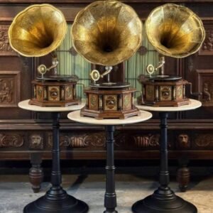 Gramophone วินเทจแท้ เครื่องเล่นแผ่นเสียงโบราณ ของแต่งบ้านสุดคลาสสิค