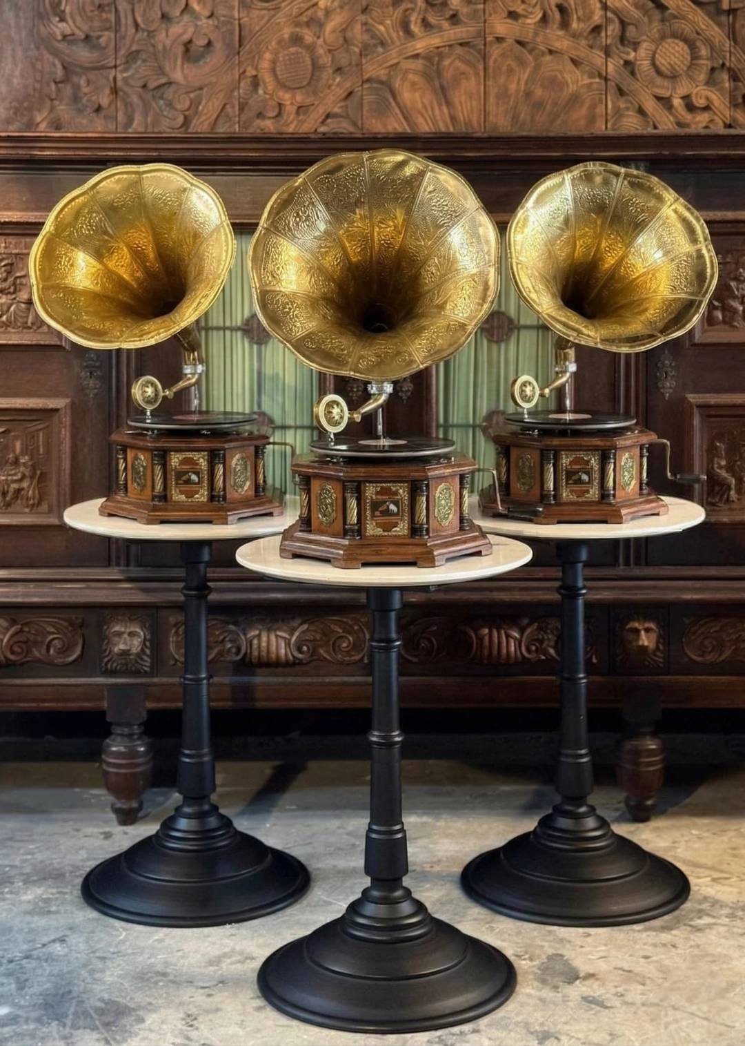 Gramophone ปากแตรทองเหลือง เครื่องเล่นแผ่นเสียงโบราณ ของสะสมระดับตำนาน - Image 5