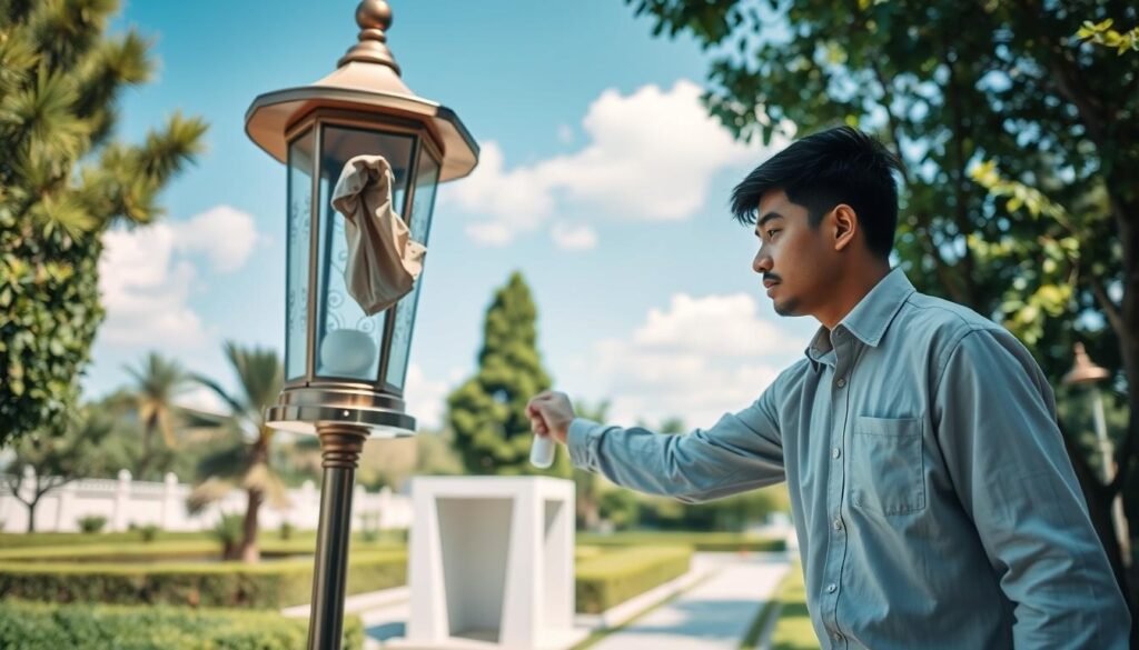 ทำความสะอาดโคมไฟวัดโมเดิร์น