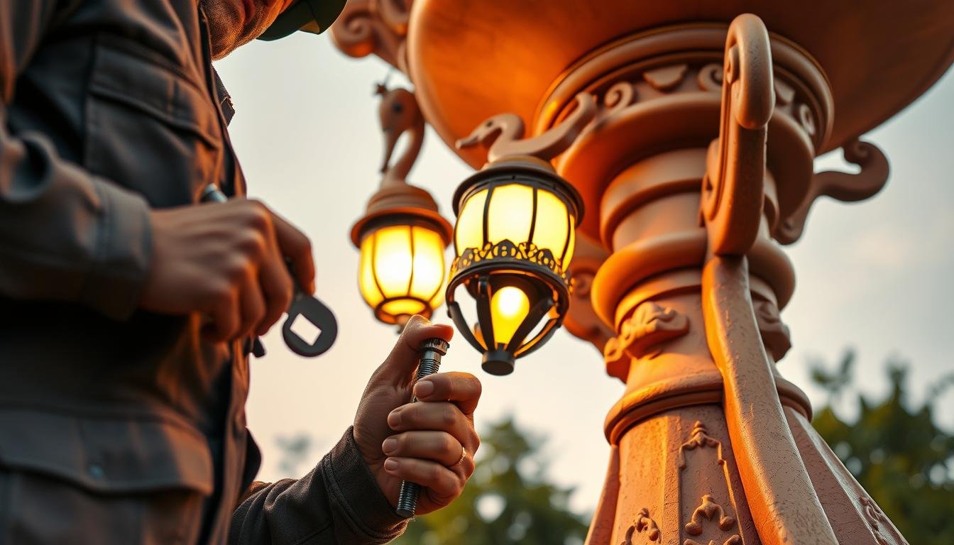 วิธีติดตั้งโคมไฟวัด