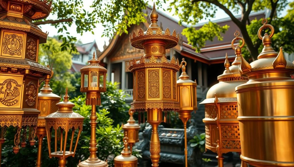 โคมไฟถวายวัดประเภทต่างๆ