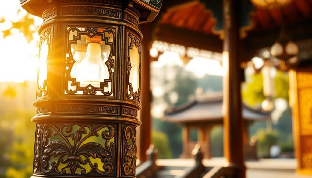 โคมไฟวัดทรงและวัสดุ