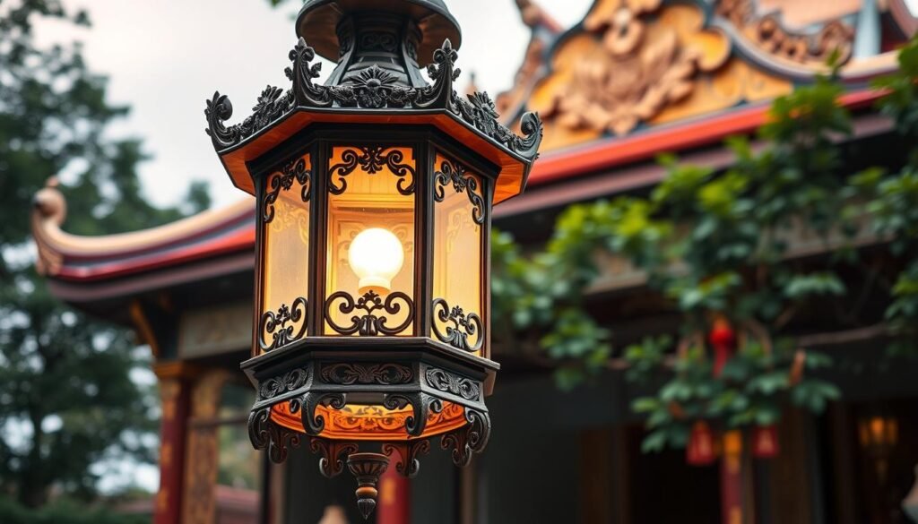 โคมไฟวัดวัสดุคลาสสิค