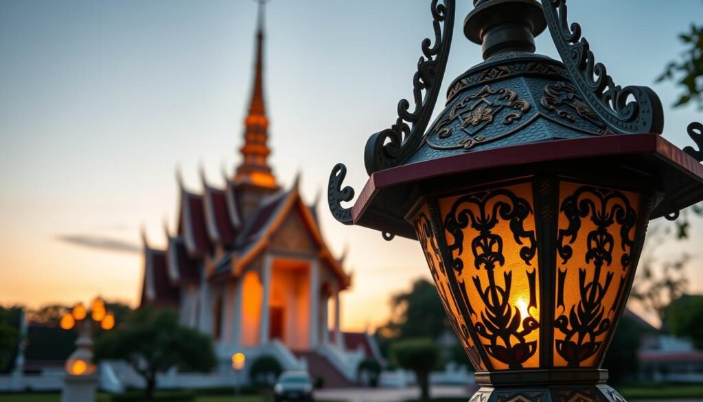 โคมไฟวัดสไตล์ไทยประเพณี