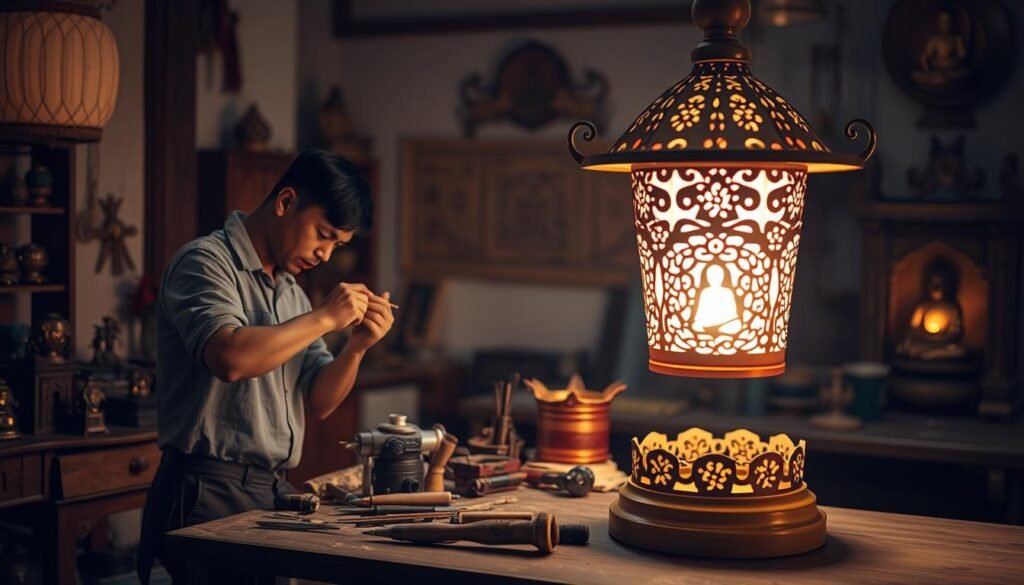 ขั้นตอนการทำโคมไฟวัด