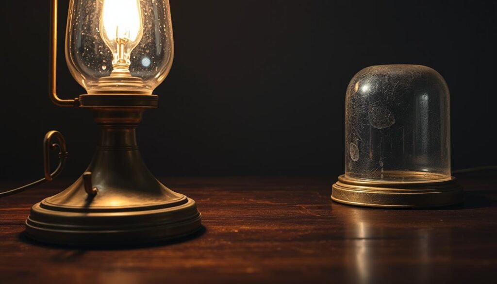 ตรวจสอบสภาพความเก่าโคมไฟโบราณใหม่