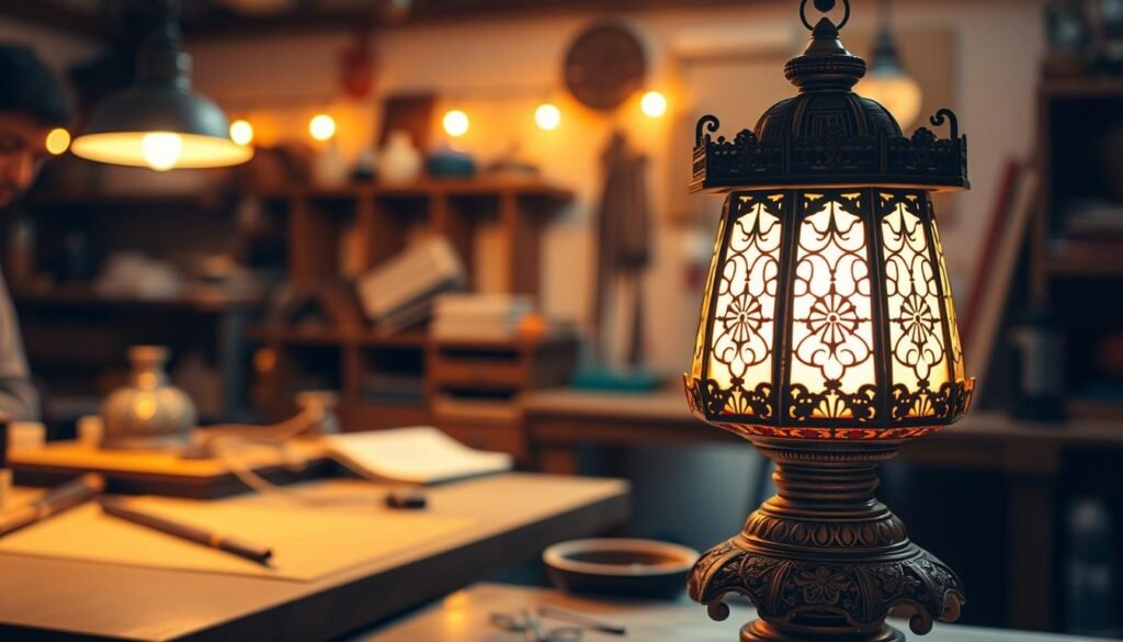 วัสดุและดีไซน์โคมไฟวัด