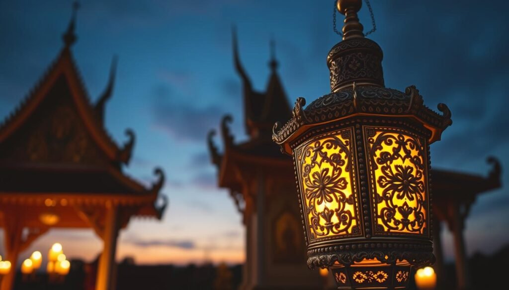 โคมไฟวัดสวยงานประณีต