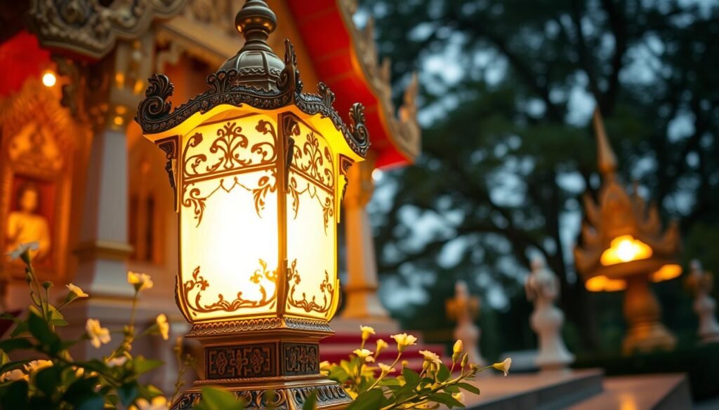 โคมไฟในวัด